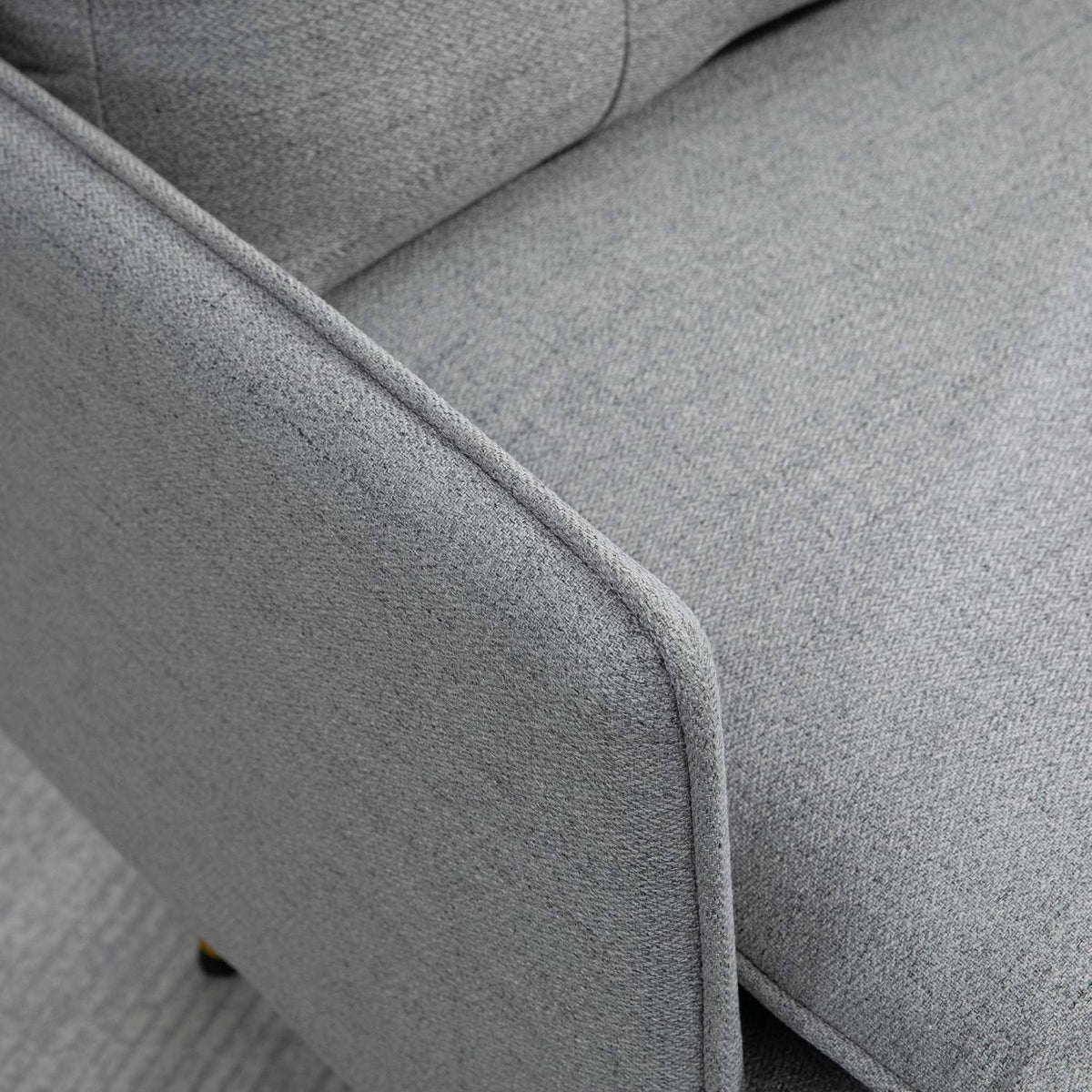 Single Chair Upholstered Chair, Accent Chair With Linen Look, Lounge Chair With Cushion, Armrest Chair With Steel Legs, Load Capacity Up To 120 Kg