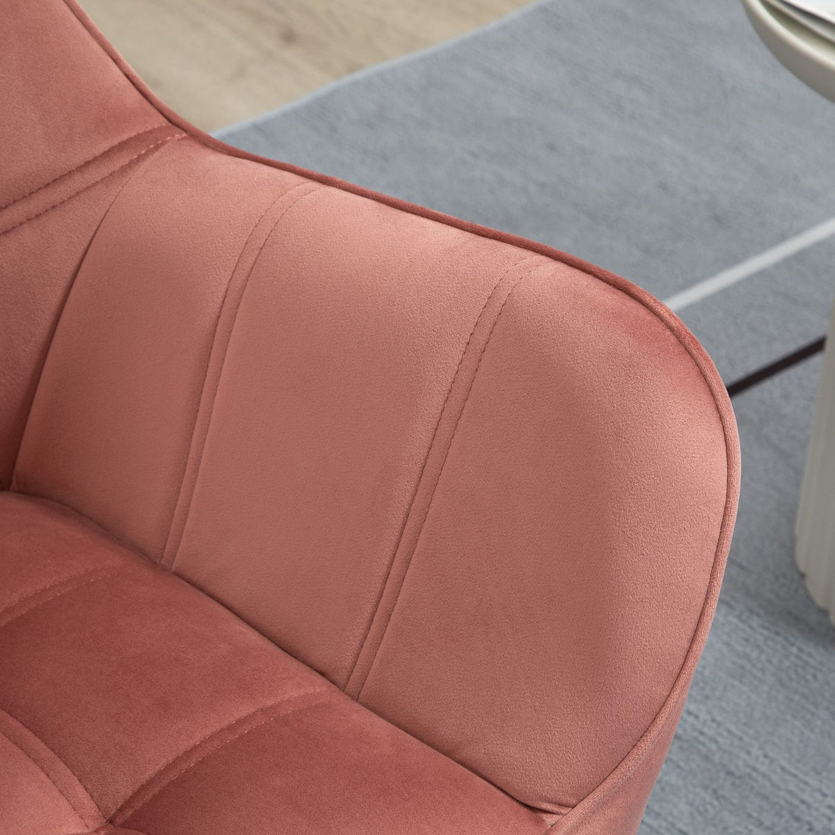 Single armchair, relaxation armchair, armchair with velvet look, raised legs, Scandinavian upholstered armchair for living room, 68.5 x 61 x 72.5 cm