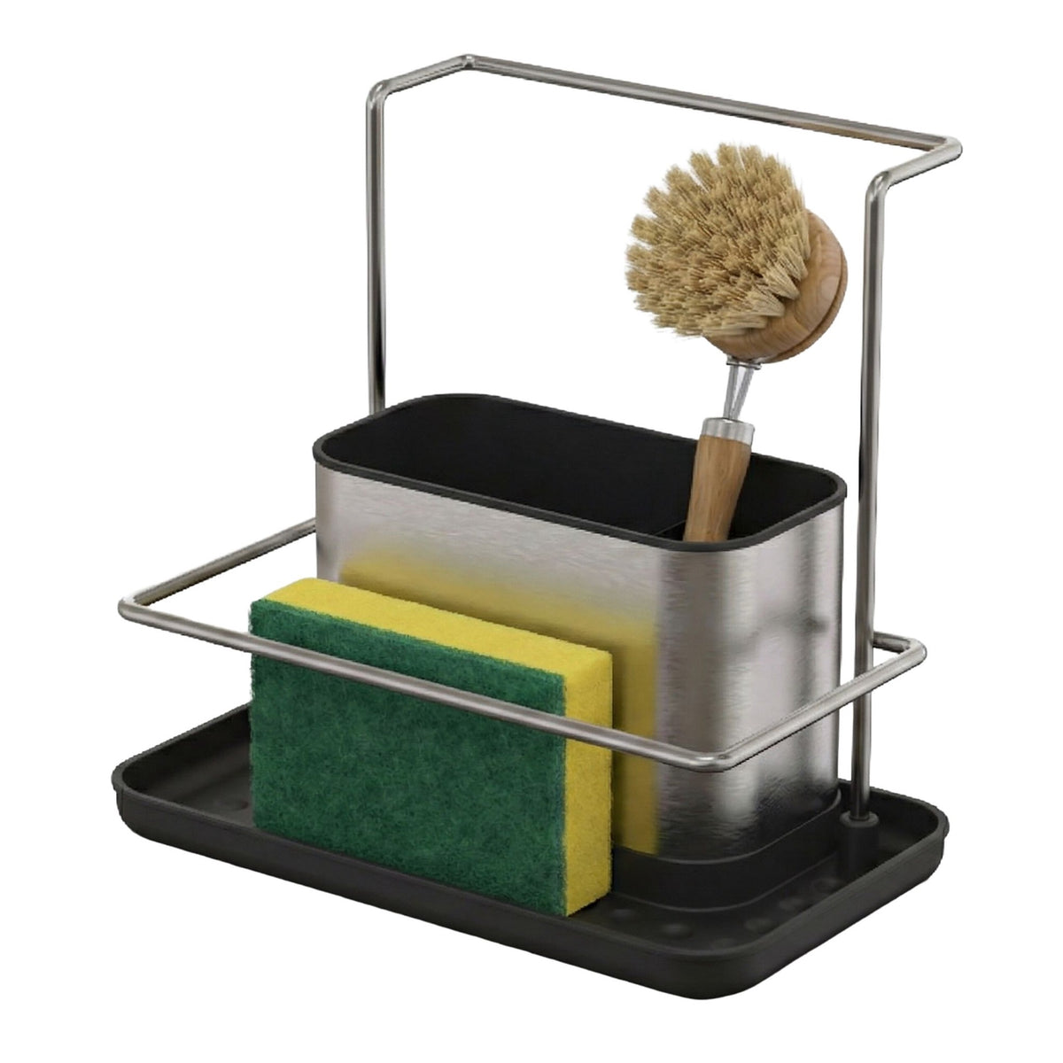 Sink Organizer with Drip Tray for Kitchen and Bathroom