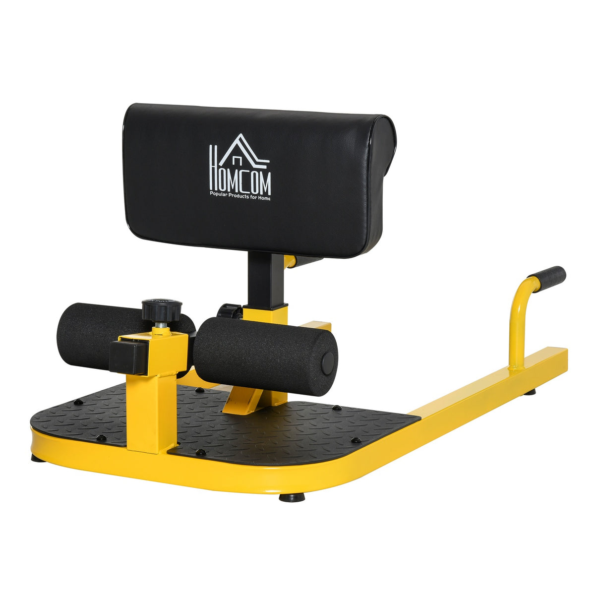 Sissy Squat Squat Trainer Leg Trainer Abdominal Buttocks Trainer 3 In 1 Trainer Adjustable Up To 120 Kg Steel Yellow + Black 50 X 97 X (44.5-56.5) Cm