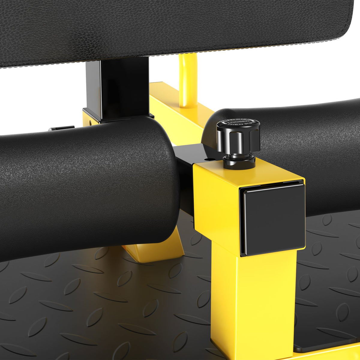 Sissy Squat Squat Trainer Leg Trainer Abdominal Buttocks Trainer 3 In 1 Trainer Adjustable Up To 120 Kg Steel Yellow + Black 50 X 97 X (44.5-56.5) Cm
