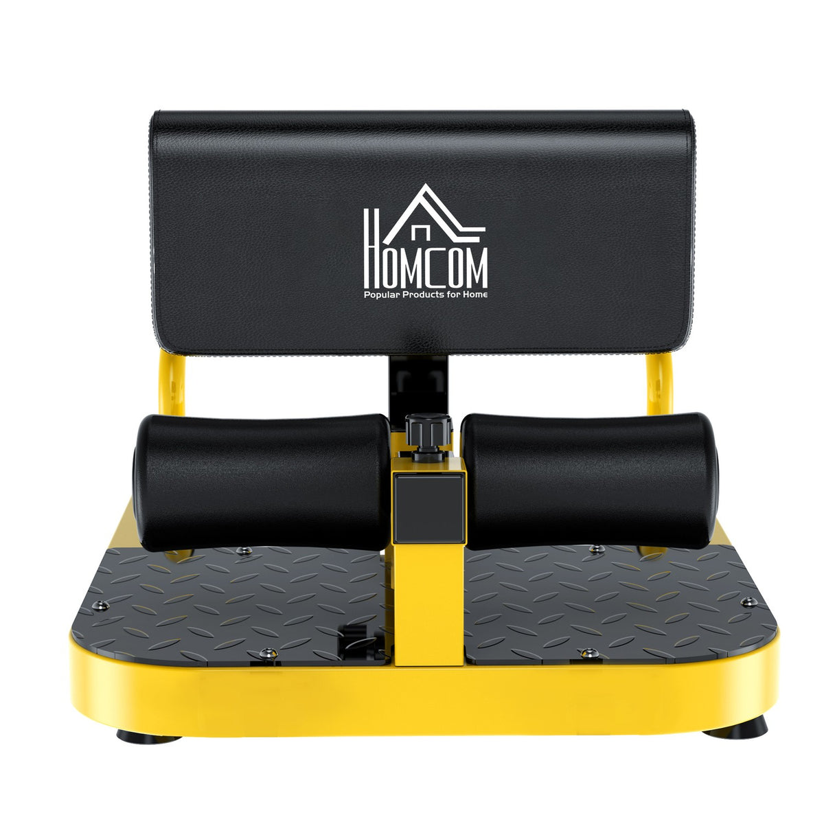Sissy Squat Squat Trainer Leg Trainer Abdominal Buttocks Trainer 3 In 1 Trainer Adjustable Up To 120 Kg Steel Yellow + Black 50 X 97 X (44.5-56.5) Cm