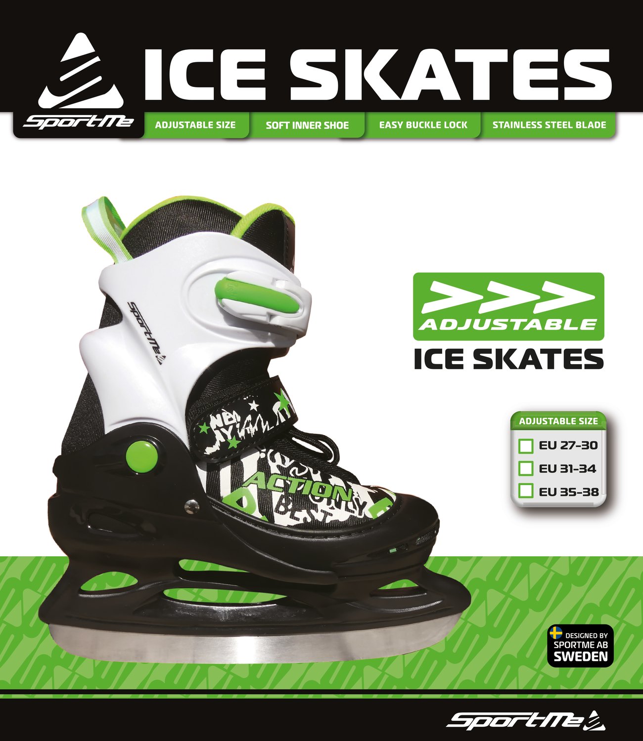 Skate Green size 34-37