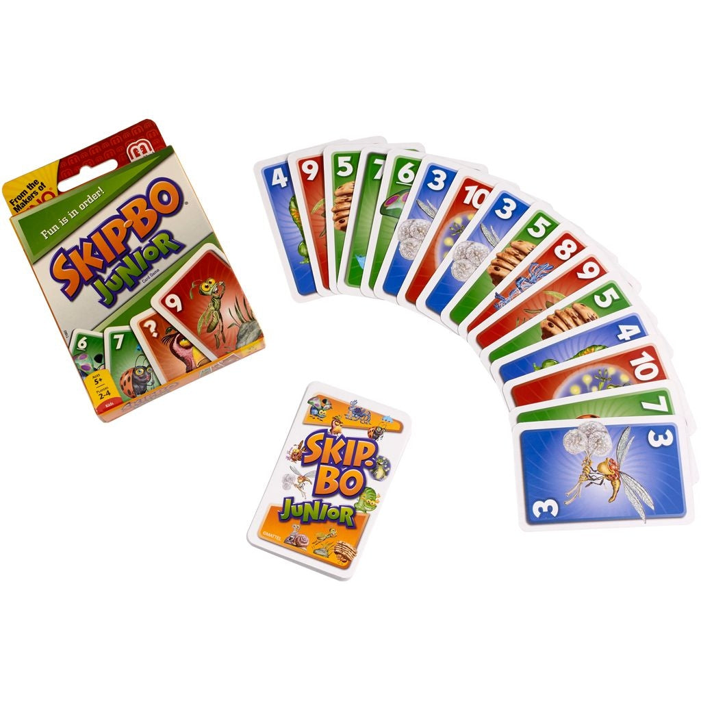 Skip-Bo Junior Card Game for Kids, Ages 5+, 2-4 Players