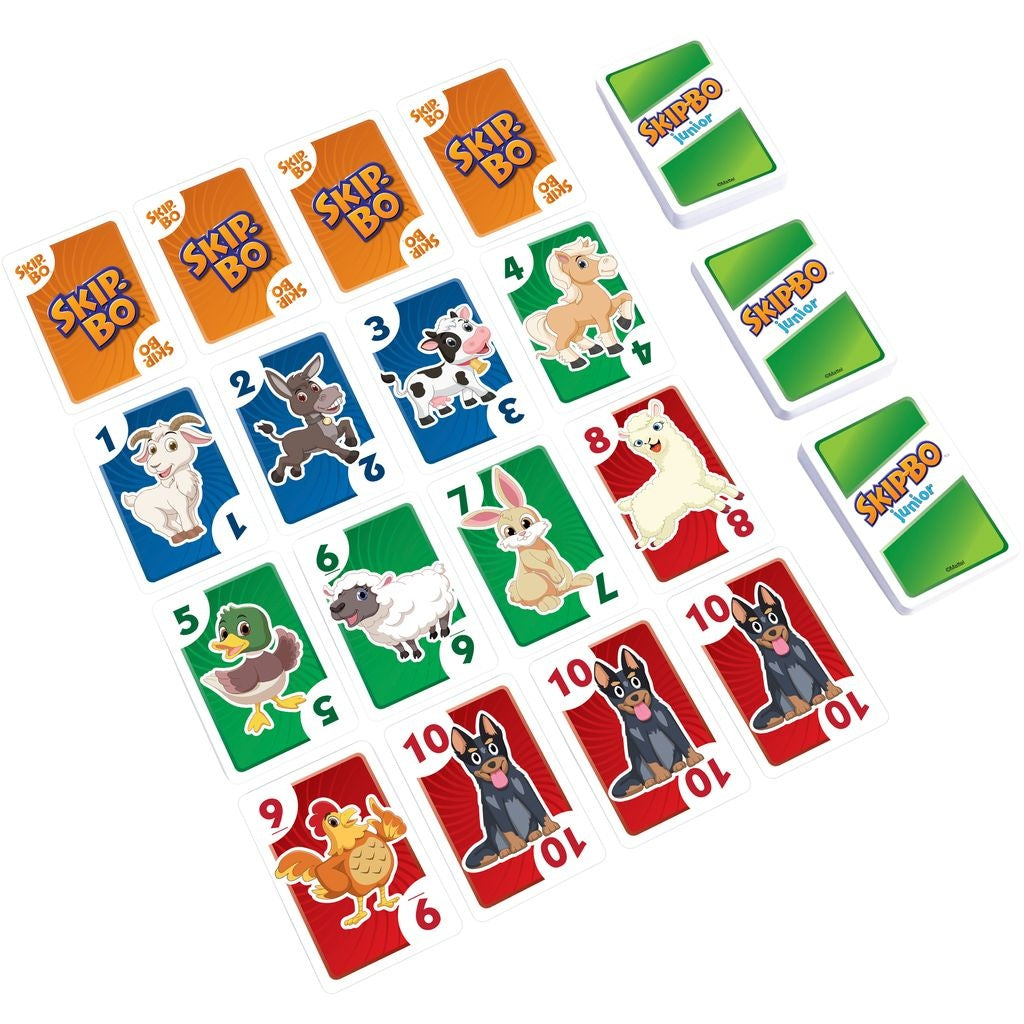 Skip-Bo Junior Card Game for Kids, Ages 5+, 2-4 Players
