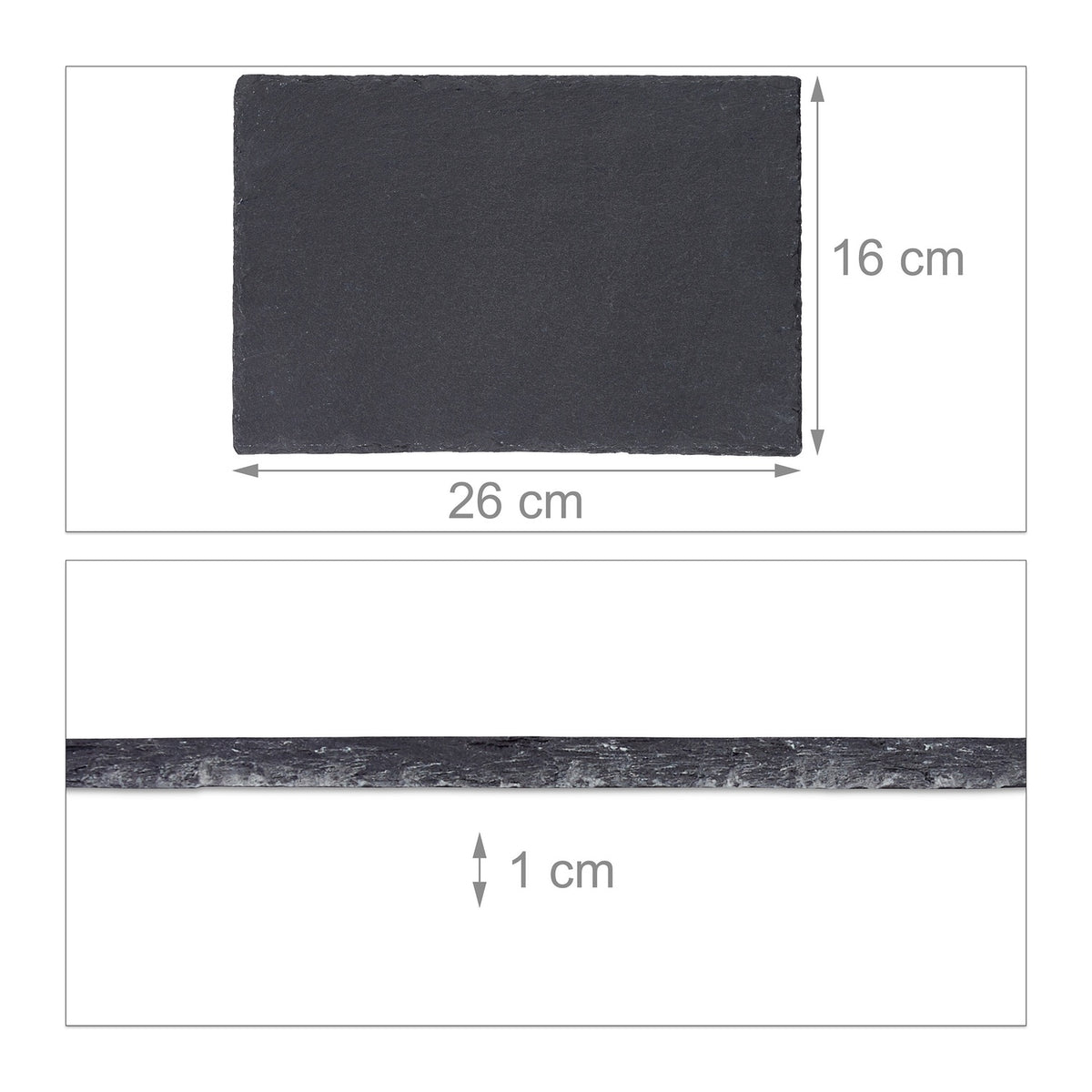 Slate Serving Plates Set of 8, 26x16 cm