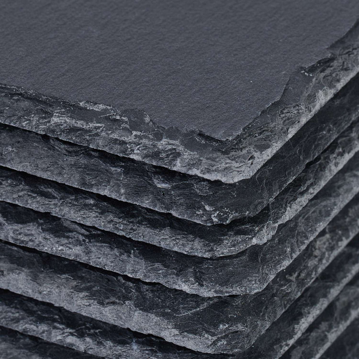 Slate Serving Plates Set of 8, 26x16 cm