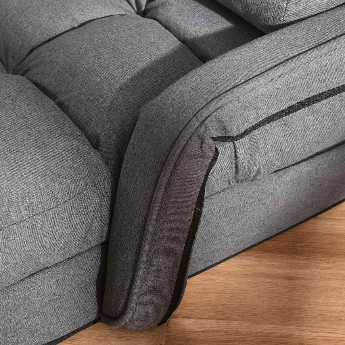 Sleeper chair, upholstered chair with bed function, 5-way adjustable, dark grey