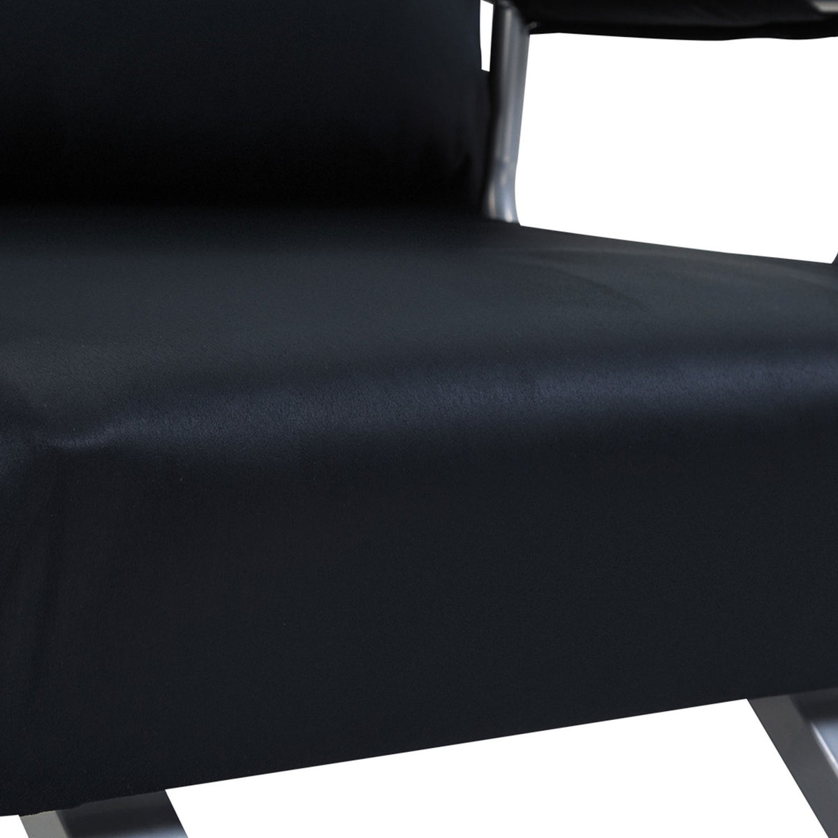 Sleeping Chair, 2-In-1 Sofa Bed, Folding Chair With Adjustable Backrest, Cushion, Guest Bed Can Hold Up To 120 Kg, Black