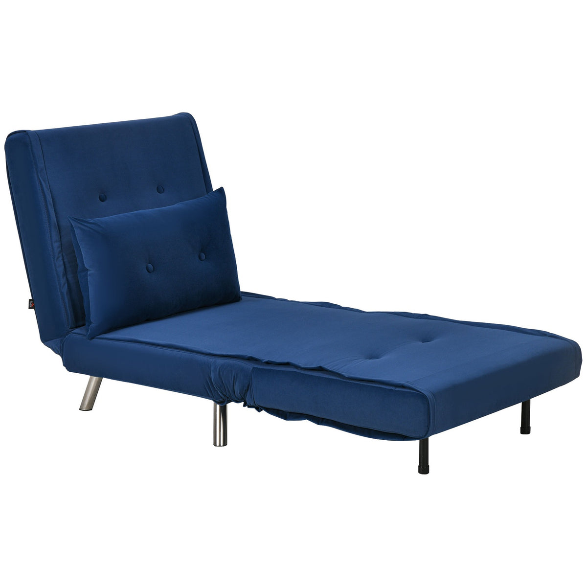Sleeping Chair Folding Chair Bed Function Single Sofa Cushion Guest Bed Upholstered Sofa Velvet Living Room Bedroom Blue 77X88X83Cm