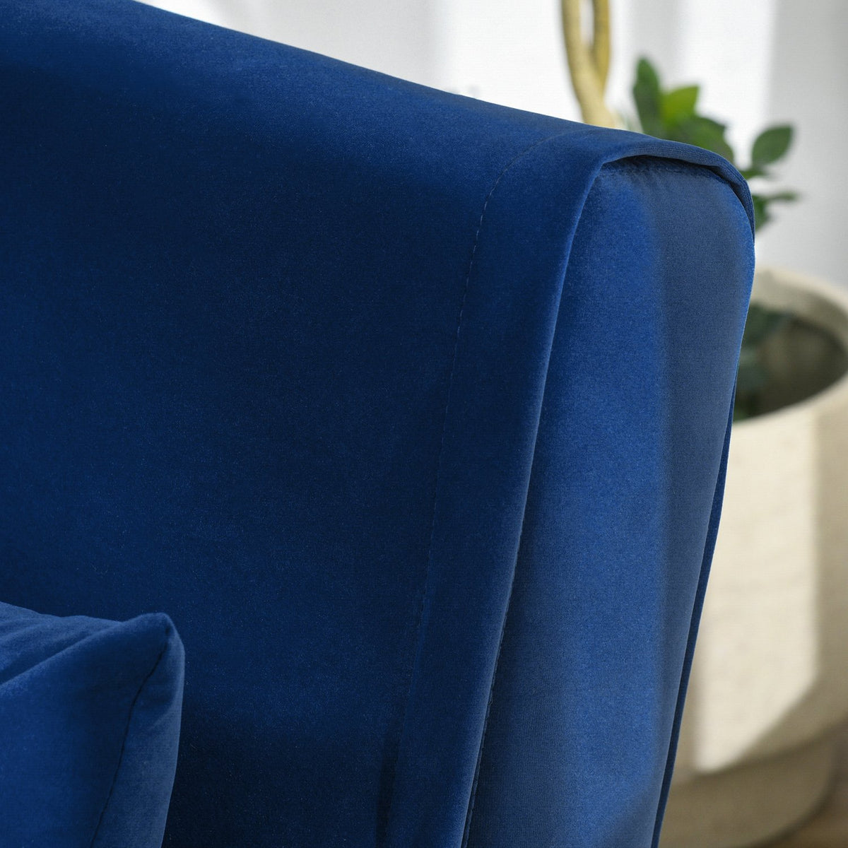 Sleeping Chair Folding Chair Bed Function Single Sofa Cushion Guest Bed Upholstered Sofa Velvet Living Room Bedroom Blue 77X88X83Cm