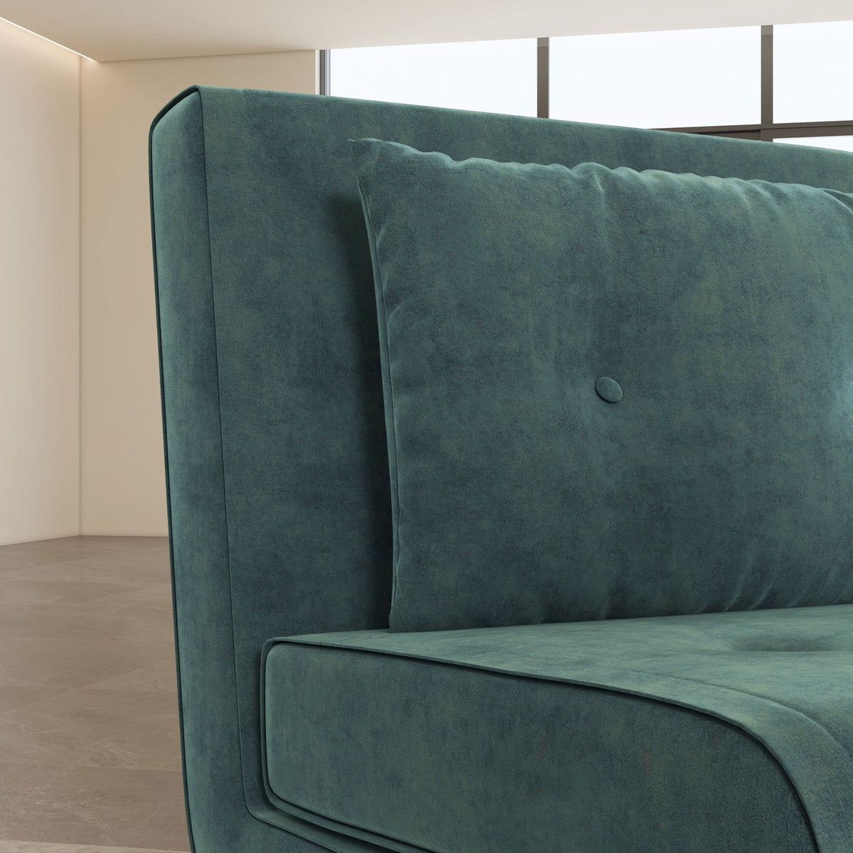 Sleeping Chair, Folding Chair With Bed Function, Single Sofa With Pillows, Guest Bed, Upholstered Sofa With Velvet Look, Dark Green, 77 X 88 X 83 Cm