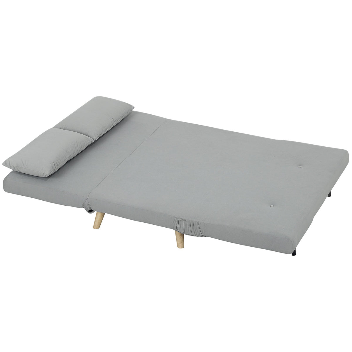 Sleeping chair, folding bed with bed function, lumbar cushion, folding relaxation chair with velvet look, adjustable backrest, load capacity up to 250 kg, for living room gray
