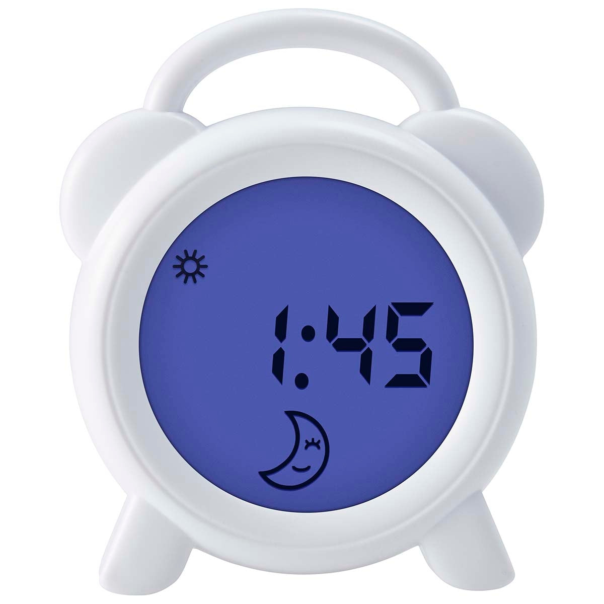 Sleep trainer night light and alarm clock white
