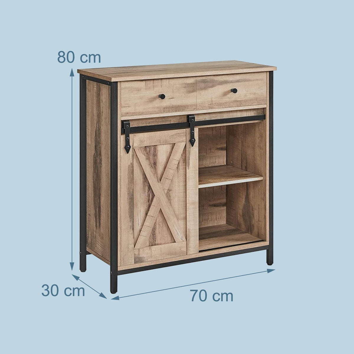 Sliding Door Sideboard – Rustic, Space-Saving Cabinet