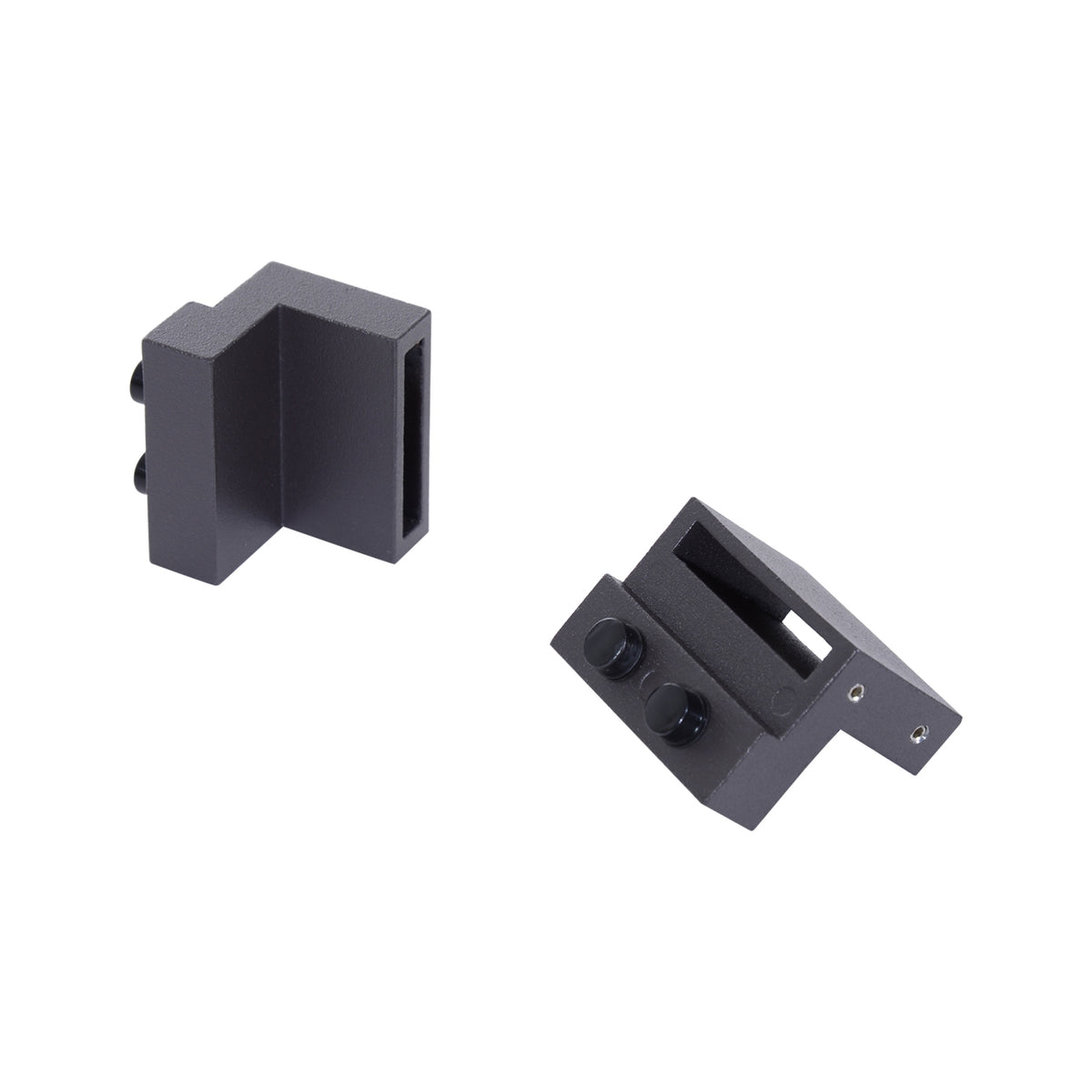 Sliding door fittings set 200 cm complete set with rails, rollers, anti-jump devices, door stop, floor guide, sliding door system made of carbon steel brown