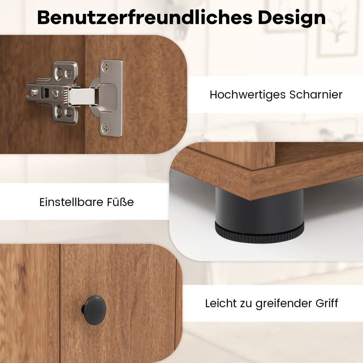 Slim Bathroom Cabinet with 2 Doors, Drawer & Adjustable Shelves