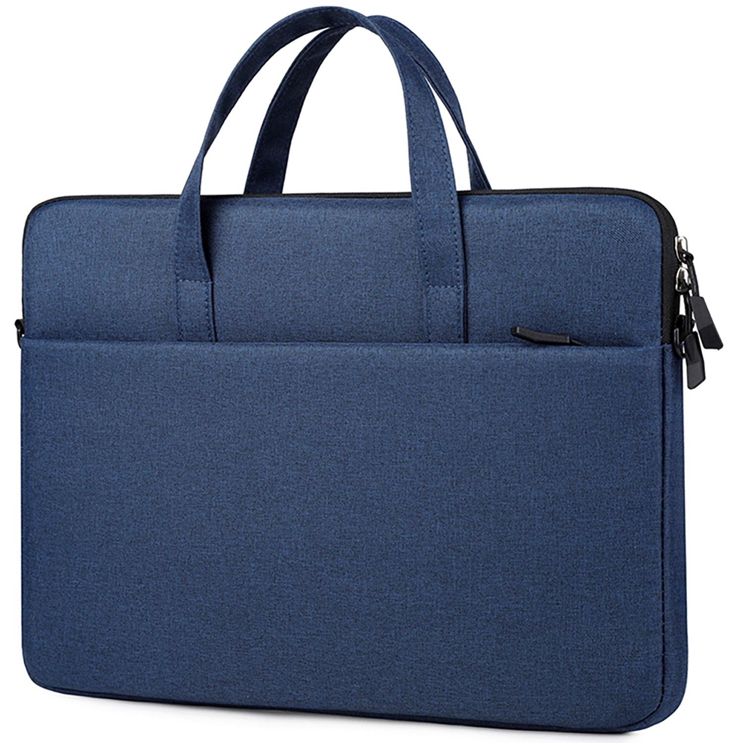 Slim Laptop Bag 15.6" Blue with Handle and Strap