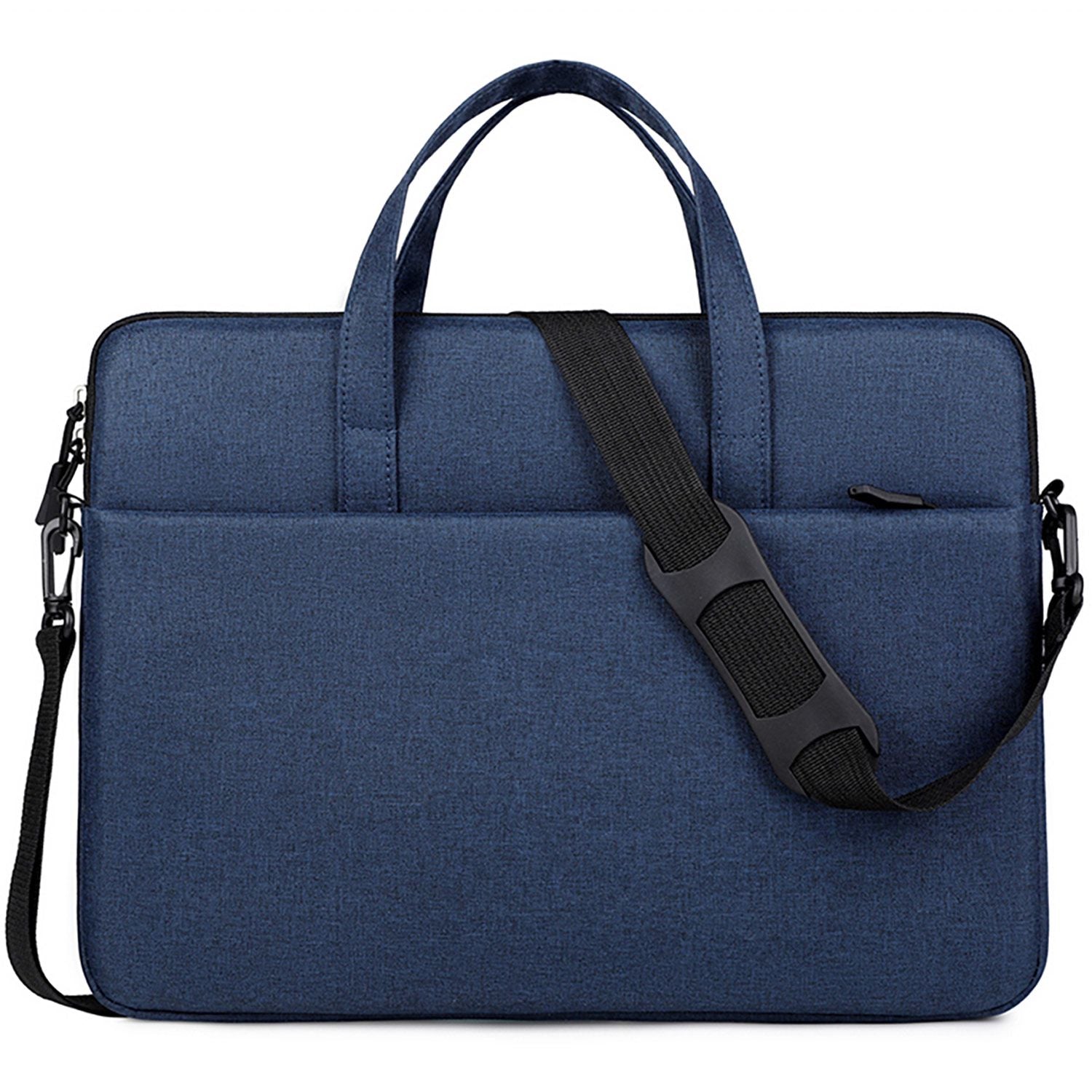 Slim Laptop Bag 15.6" Blue with Handle and Strap