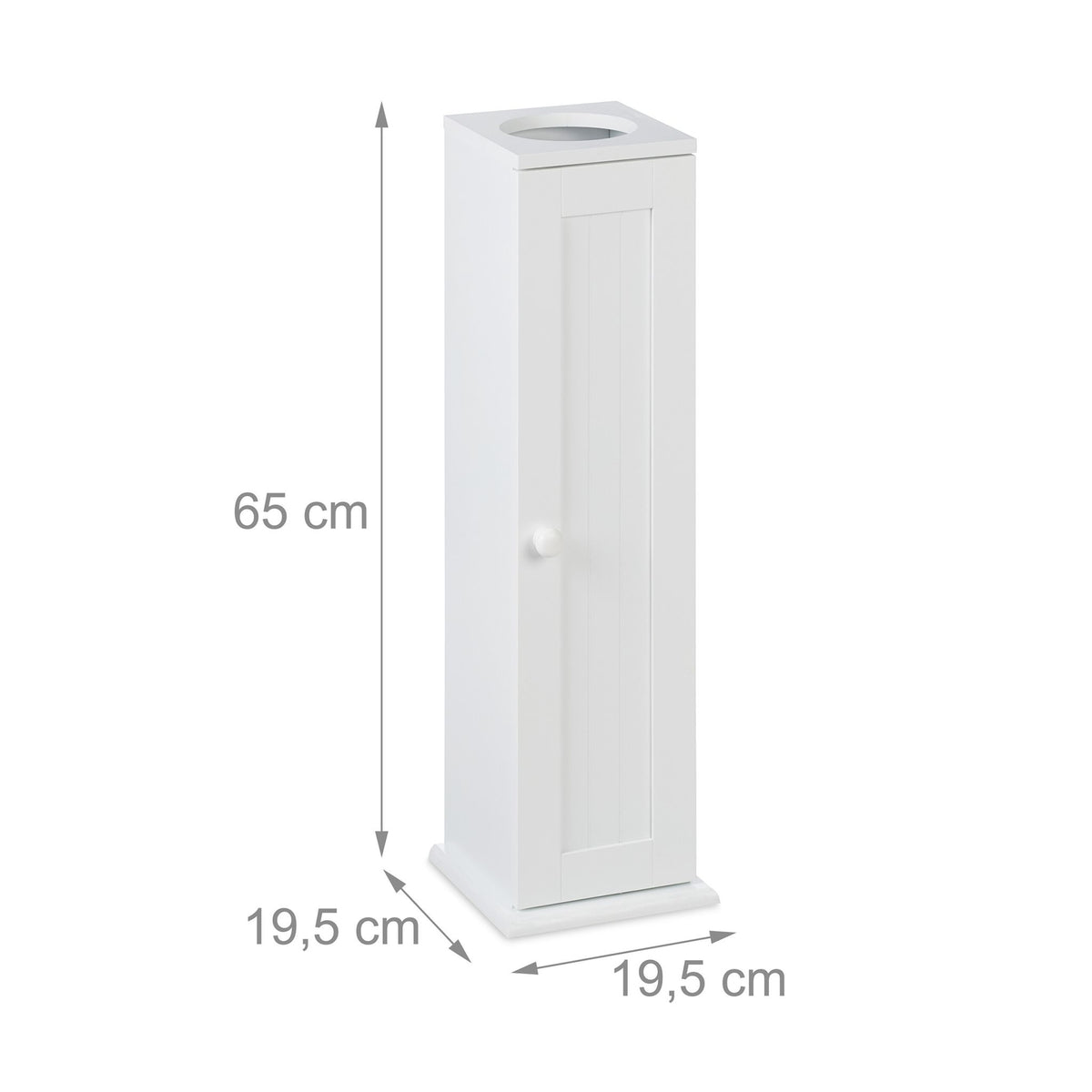 Slim toilet cabinet with 2 shelves