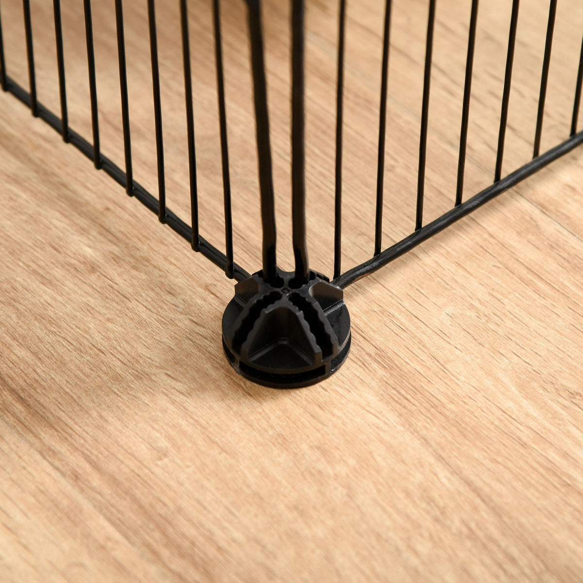Small Animal Cage Diy Outdoor Enclosure With Non-Slip Mat & Multi-Angle Connections, Metal, Black, 105X70X45Cm
