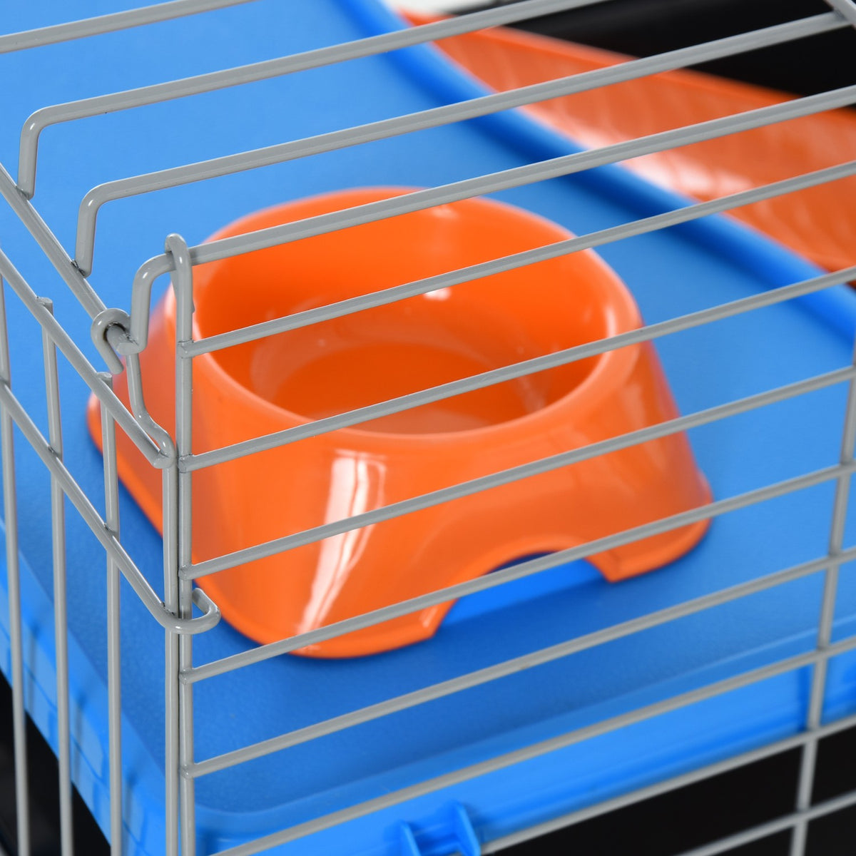 Small Animal Cage, Rollable Rodent Cage, Starter Set With All Accessories, Steel + Pp + Nylon, Black, 89X44X43 Cm