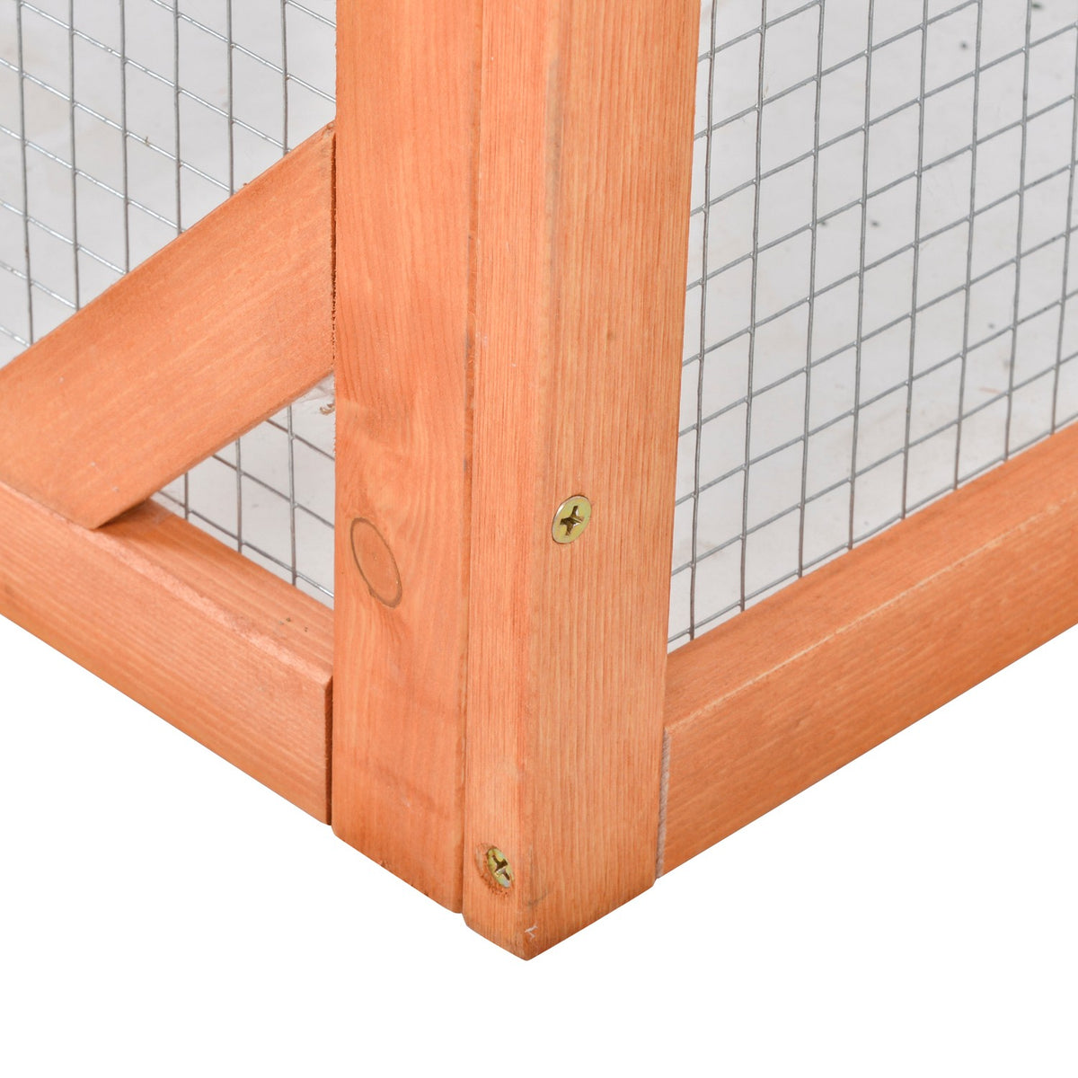 Small Animal Hutch Dwarf Rabbit Hutch 125.5X100X49Cm With Openable Asphalt Roof Outdoor Indoor Backyard Weatherproof Fir Wood Orange + Green