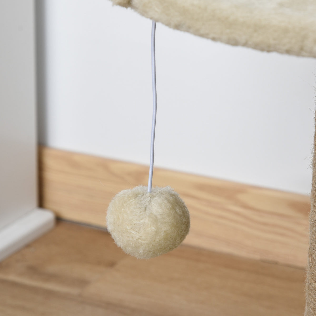 Small Scratching Post, 49 Cm Cat Tree, Cat Scratching Post With Play Ball, Lying Surface, Climbing Tree For Cats Up To 4 Kg, Cat Furniture, Jute, Coffee