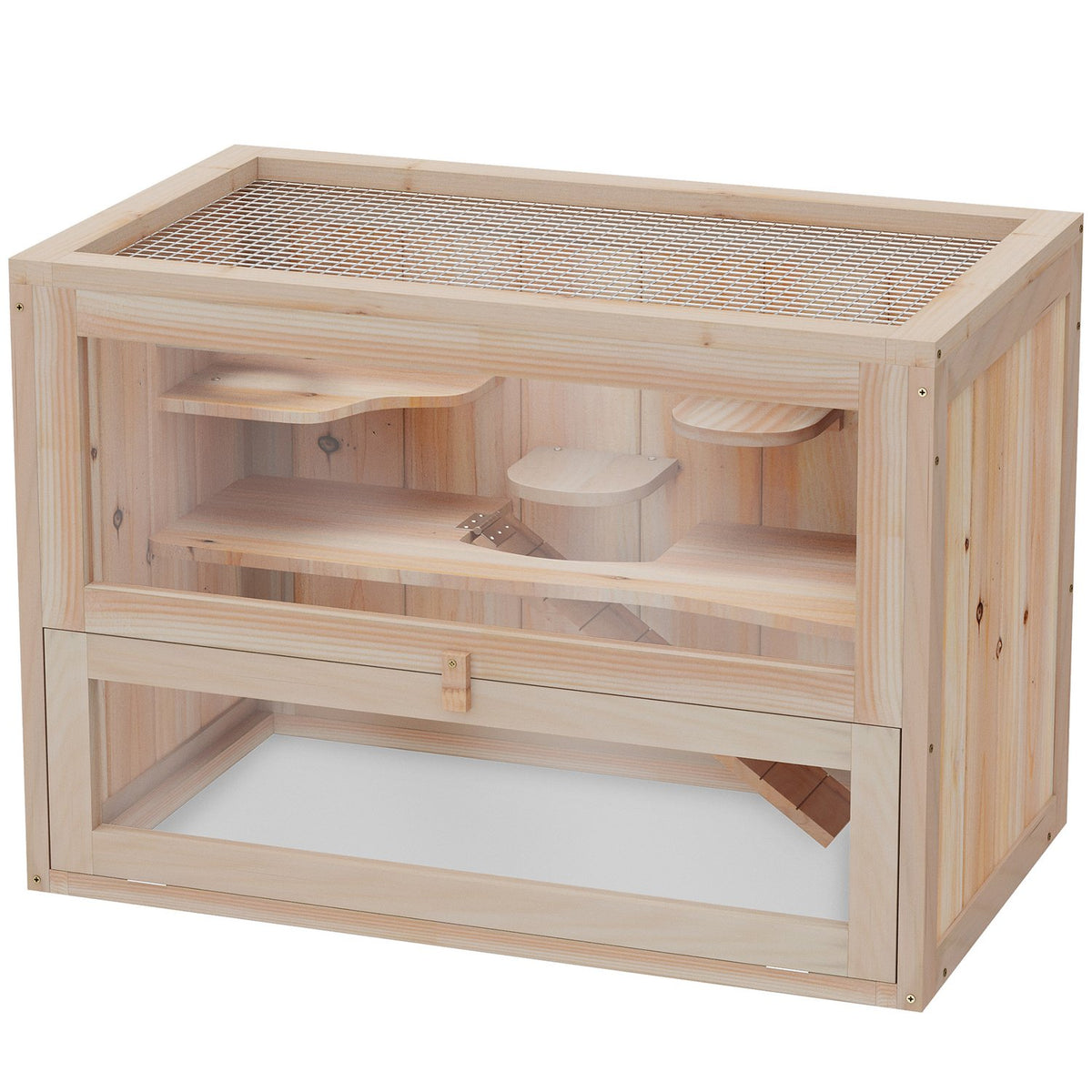 Small animal cage wood 60 x 35 x 42 cm
