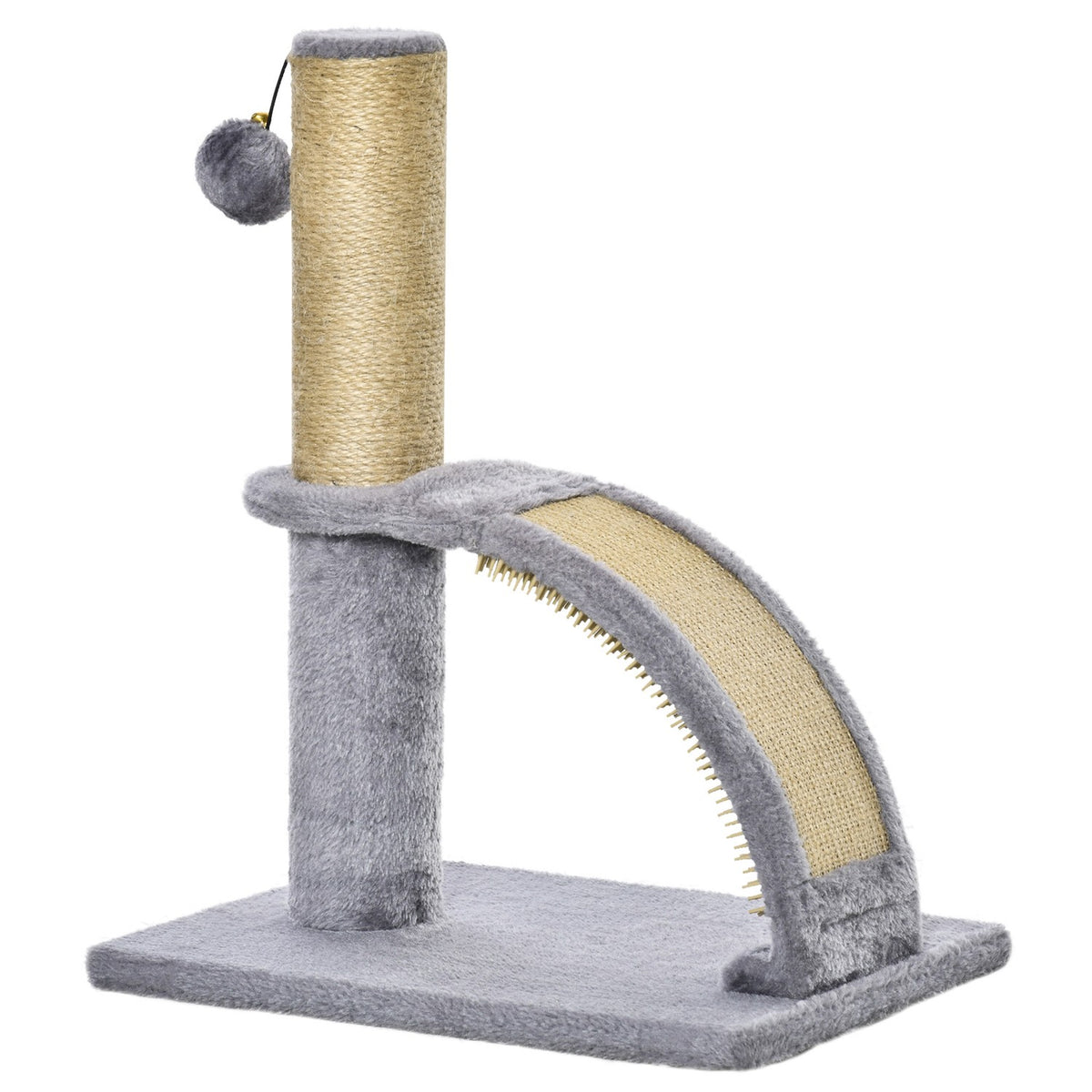 Small scratching post, with massage and scratching board, cat scratching post with cat board, gray