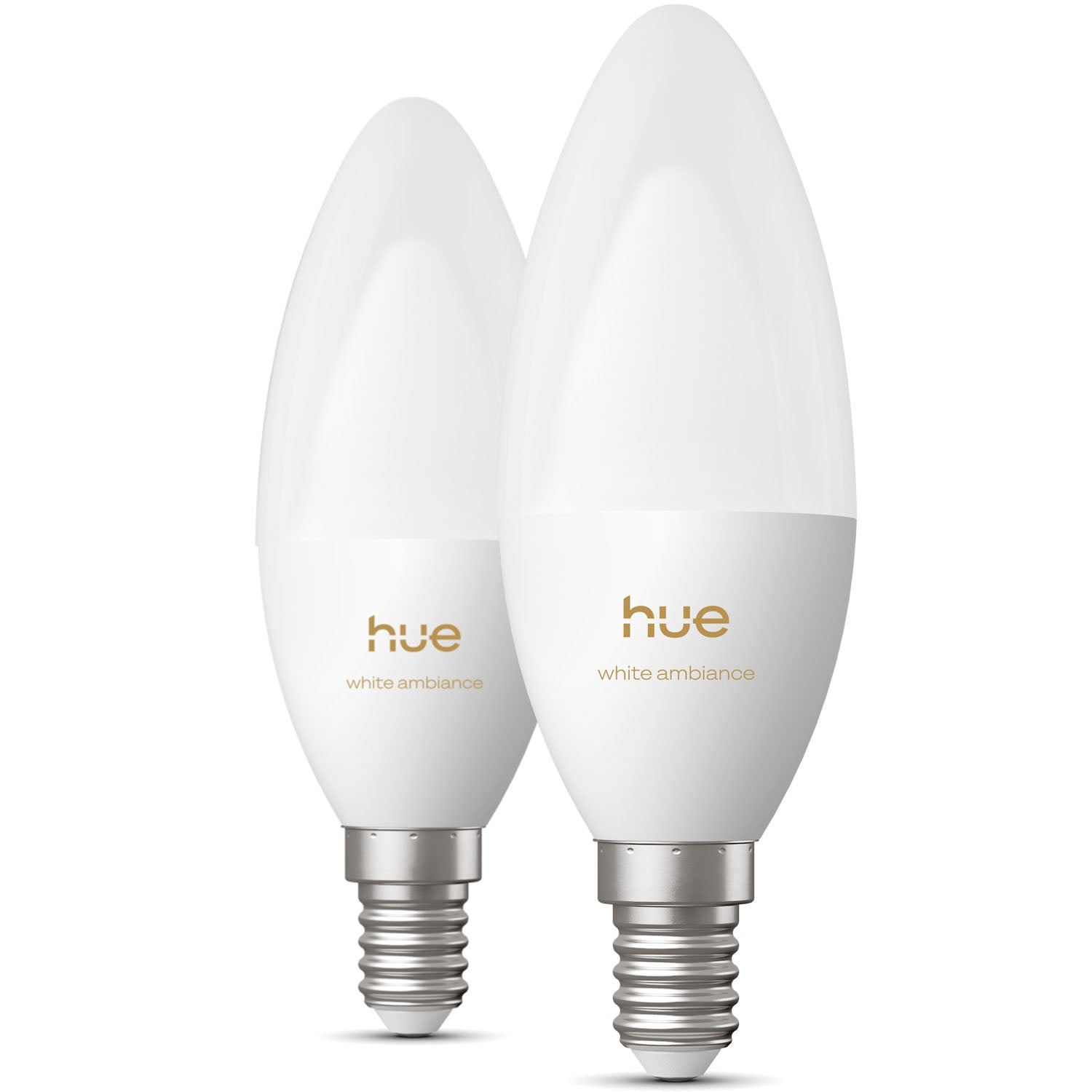 Smart E14 Candle Bulbs, White Ambiance, 2-Pack