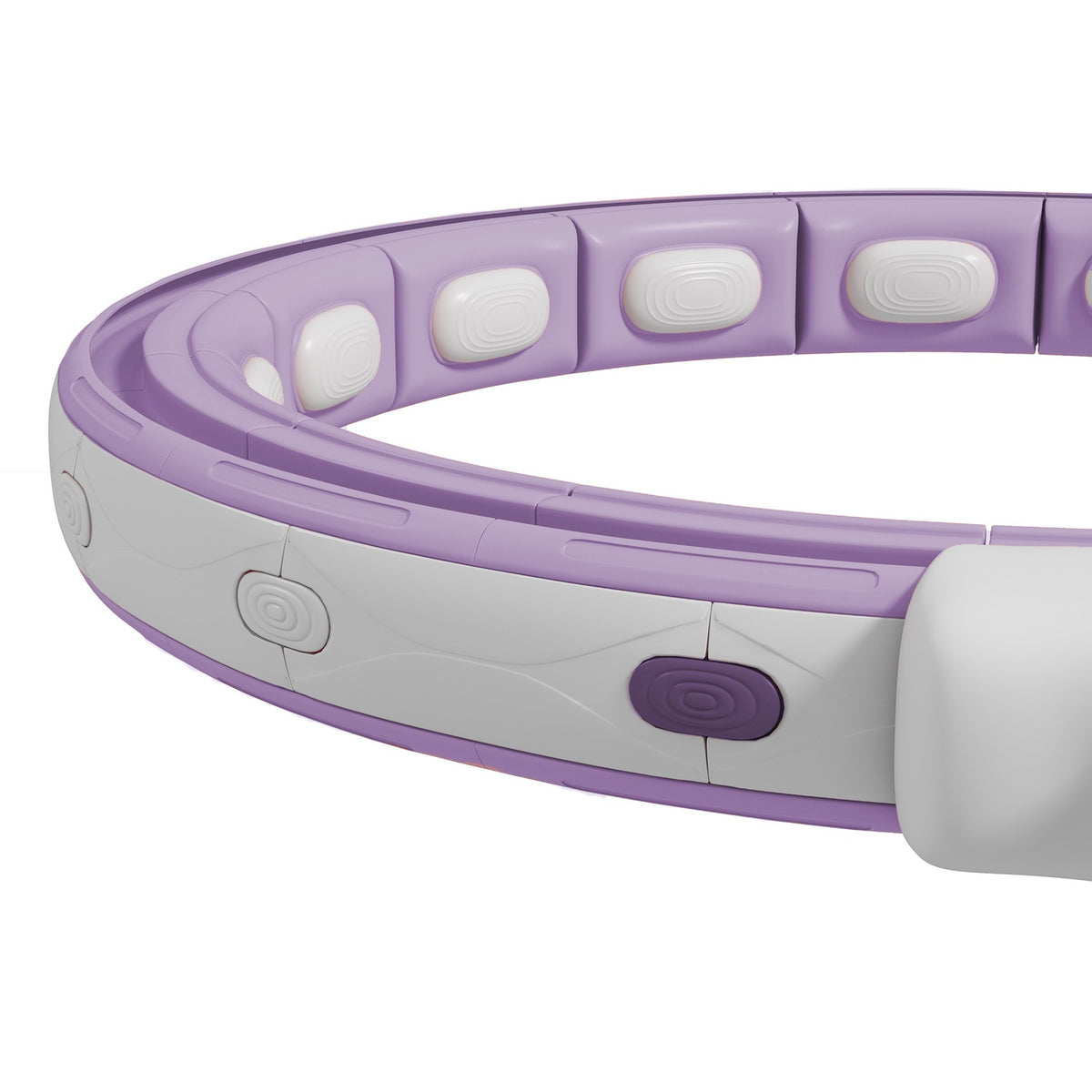 Smart Hula Hoop Adults with Weight Ball Counter 16 Knots (76-113cm) Adjustable Fitness Quiet Slimming Equipment Infinity Hula Hoop for Weight Loss, Fitness Purple |