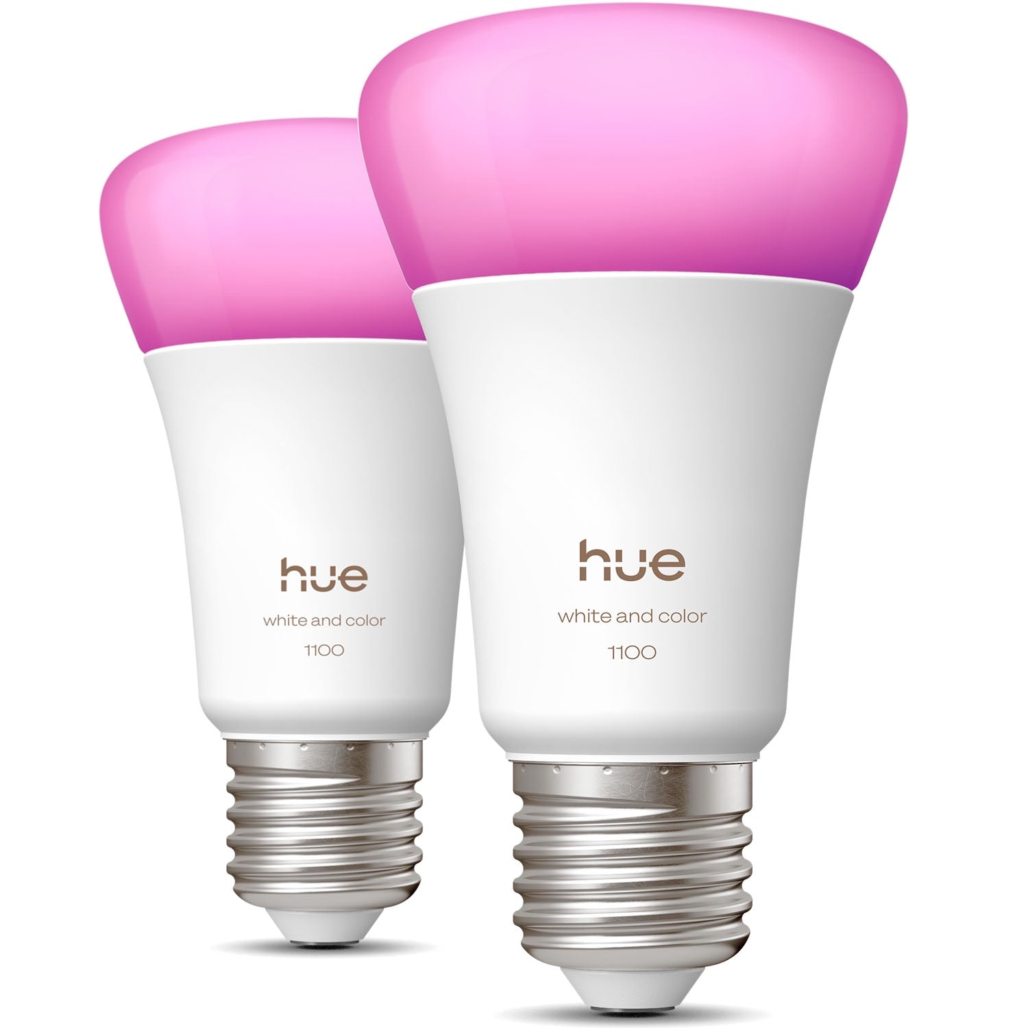 Smart LED Bulbs, E27 Color, 1100 lm, 2-Pack