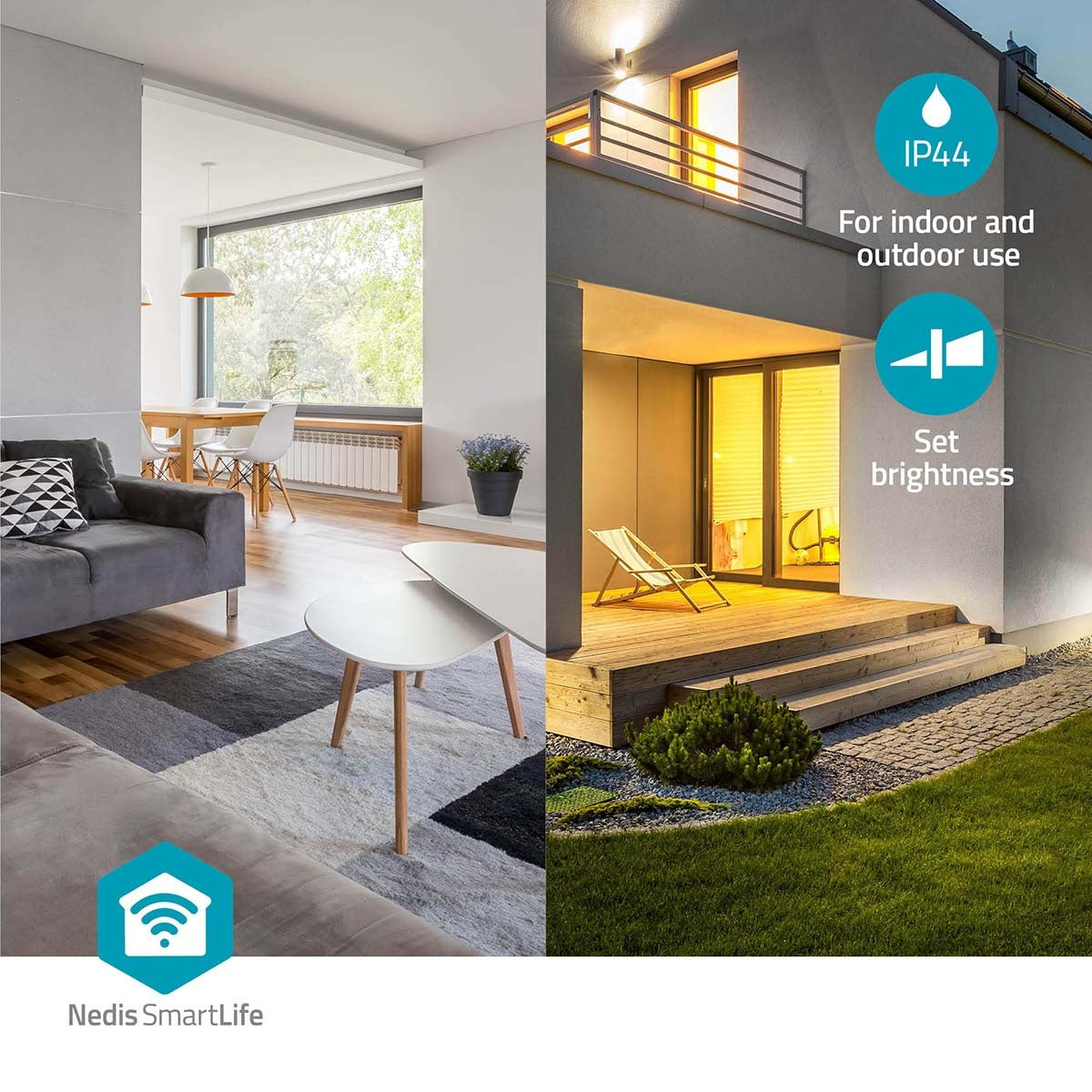 SmartLife Ceiling Light | Wi-Fi | RGB / Warm to Cool White | Round | Diameter: 260 mm | 1820 lm | 2700 - 6500 K | IP44 | Energy class: F | Android™ / IOS