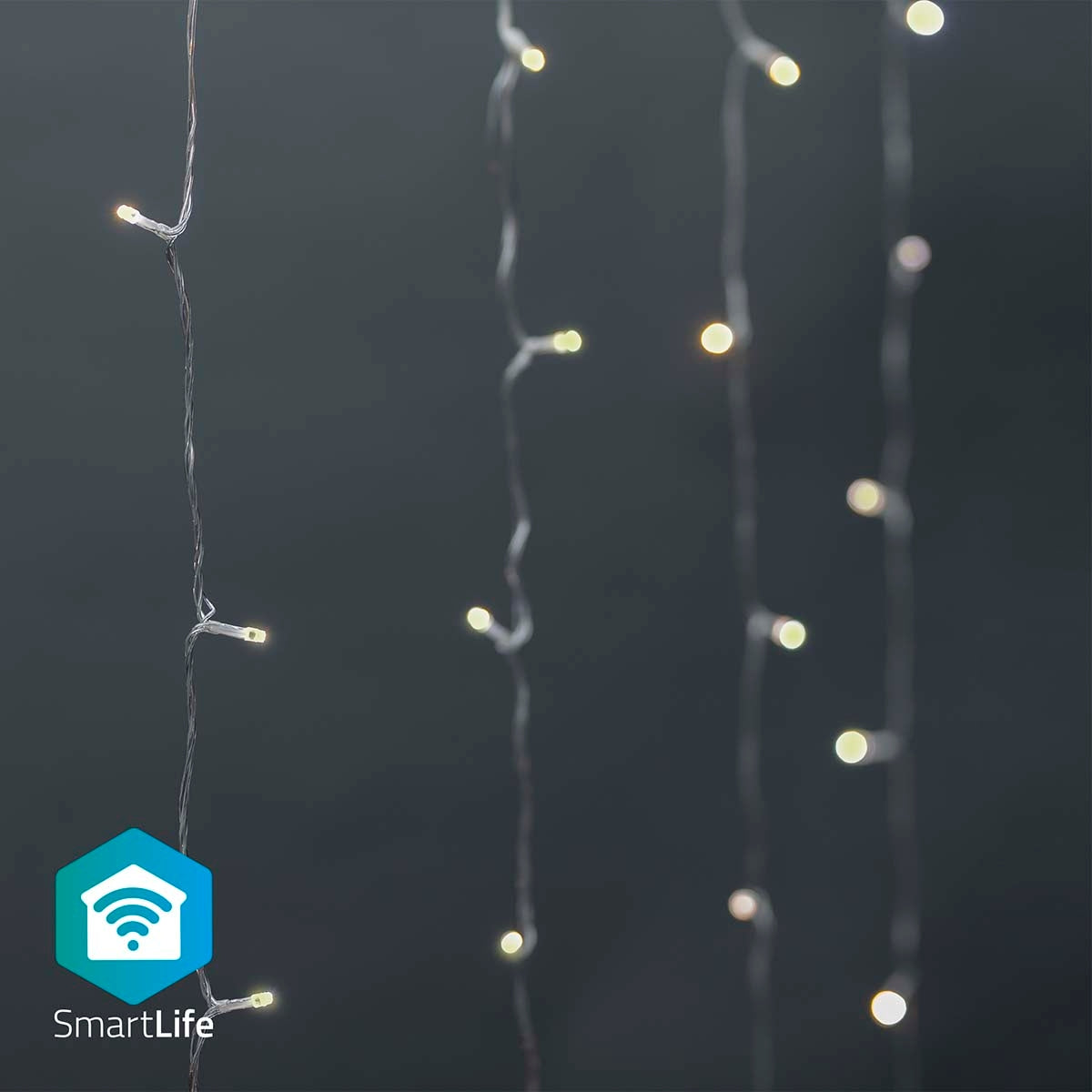 SmartLife Christmas Lighting | Curtain | Wi-Fi | Warm to cool white | 200 LEDs | 3 m| Android™ / IOS
