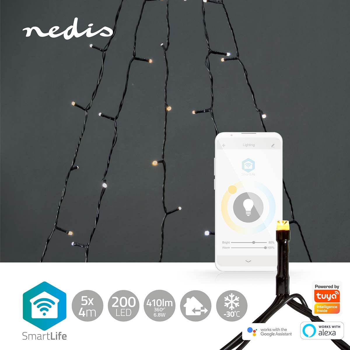 SmartLife Christmas Lighting | Tree | Wi-Fi | Warm to cool white | 200 LEDs | 20.0 m | 5 x 4 m | Android™ / IOS
