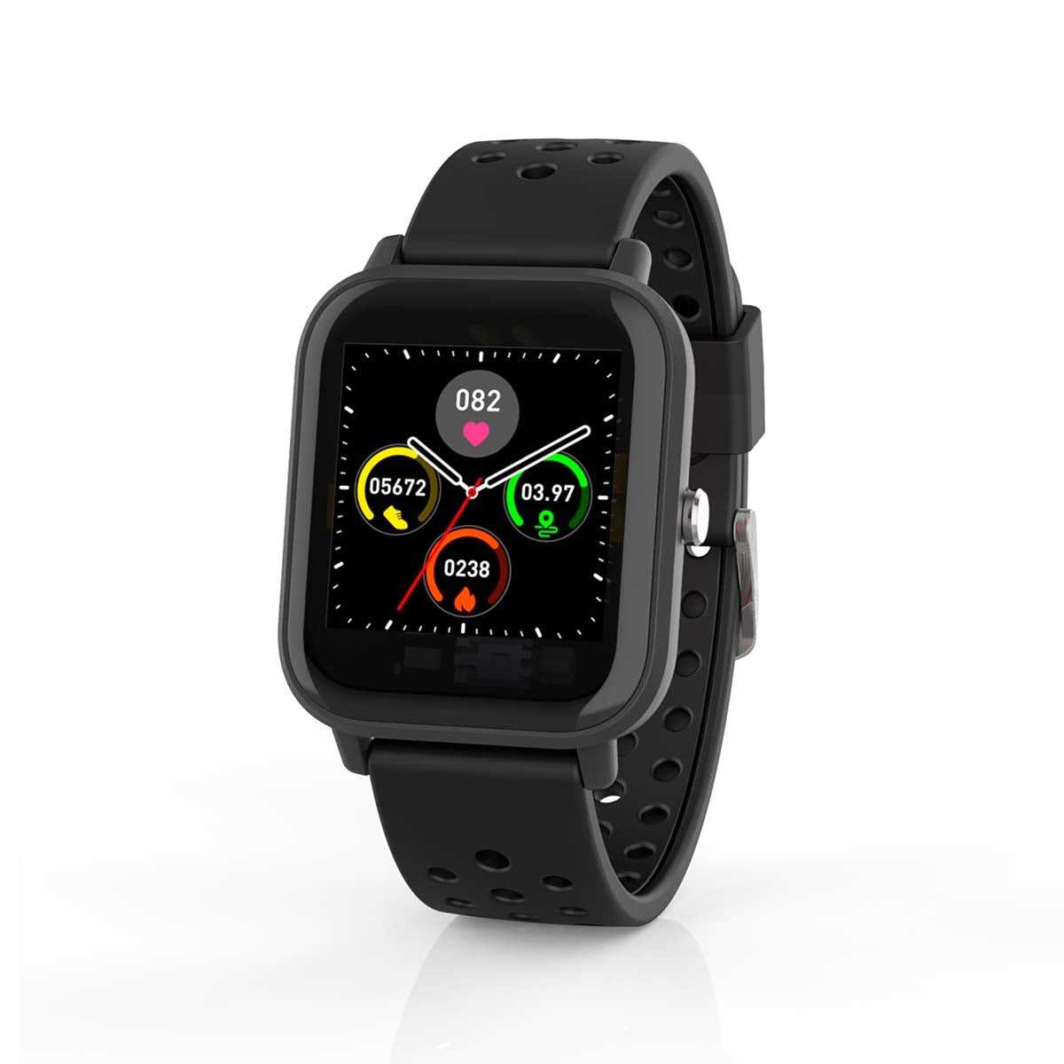 SmartLife Clock | LCD | IP68 | Maximum usage time: 7200 min | Android™ / IOS | Black