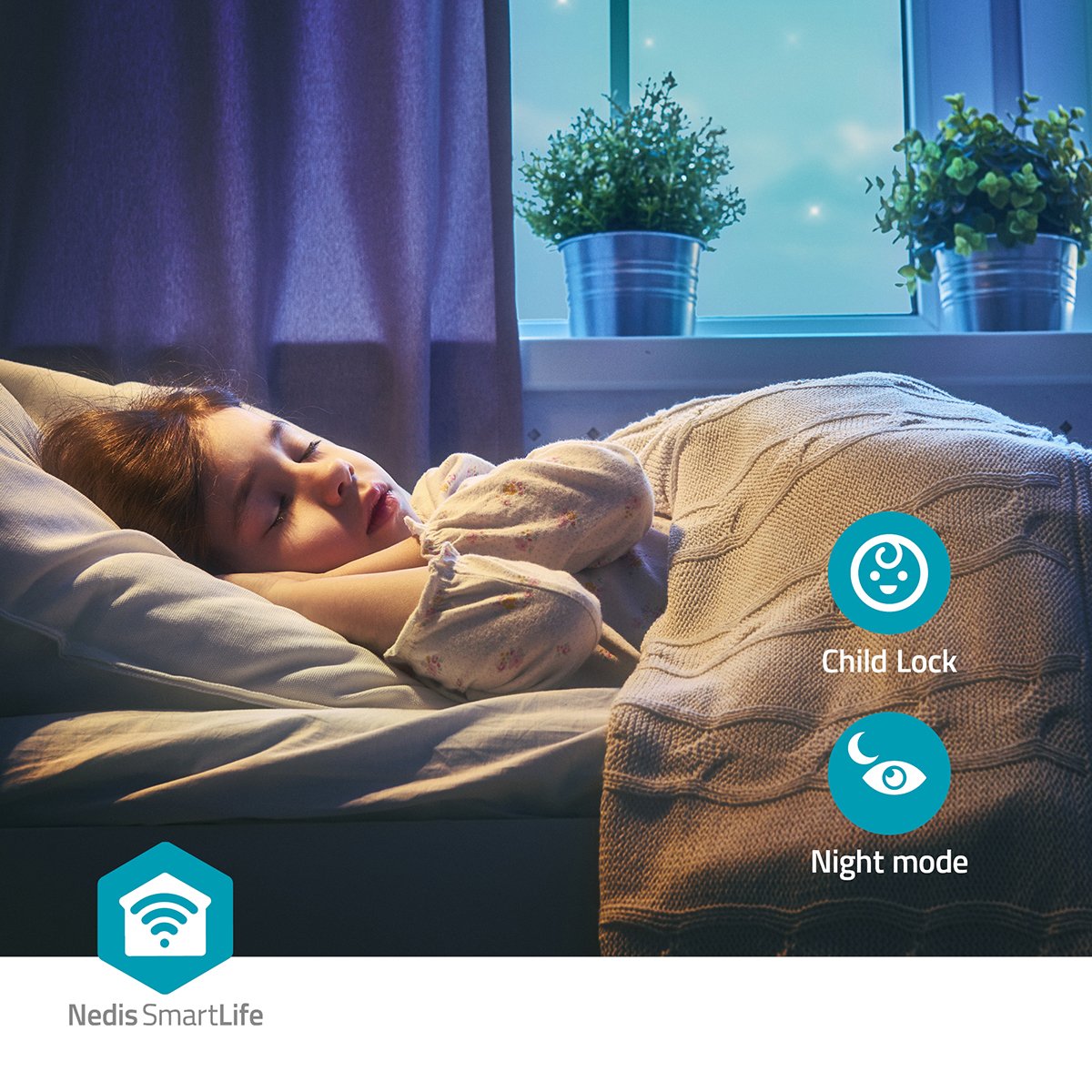 SmartLife Dehumidifier | Wi-Fi | 20 l/Day | Dehumidification / Continuous / Max+ / Dry laundry / Ventilation | Android™ / IOS | Adjustable hygrostat | 195 m³/h