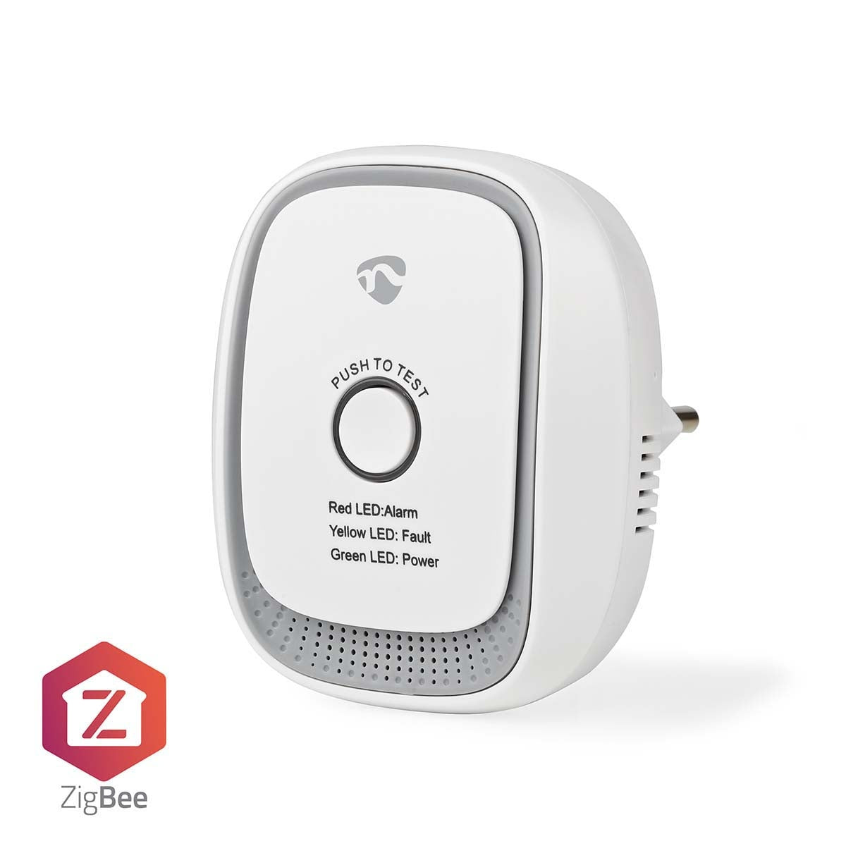 SmartLife Gas Detector | Zigbee 3.0 | Power adapter | Donor life cycle: 5 years | EN 50194-1:2009 | Android™ / IOS | With test button | 75 dB| White