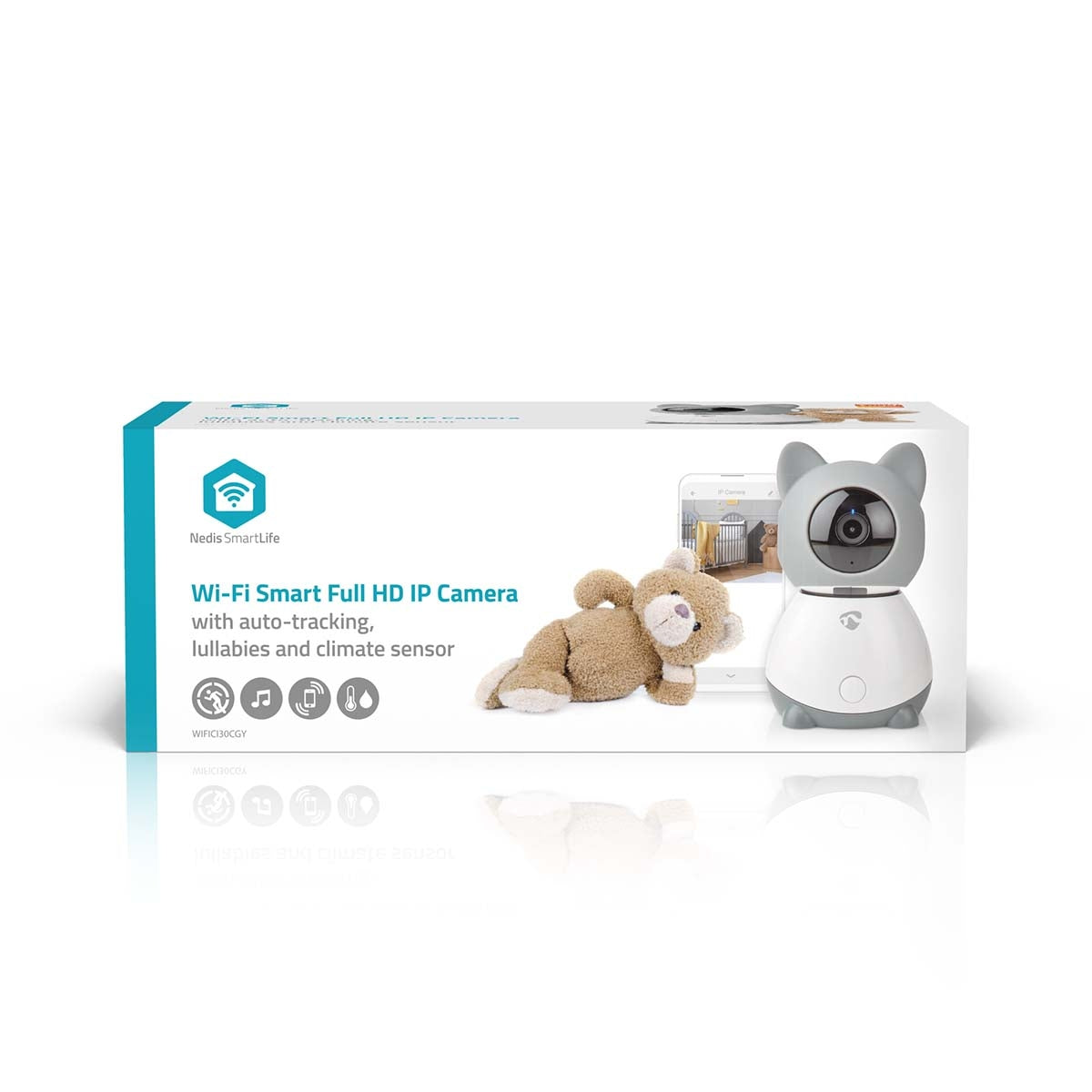 SmartLife Indoor Camera | Wi-Fi | Full HD 1080p | Pan tilt | microSD (not included) / Cloud storage (optional) | With motion sensor | Night Vision | Grey/White
