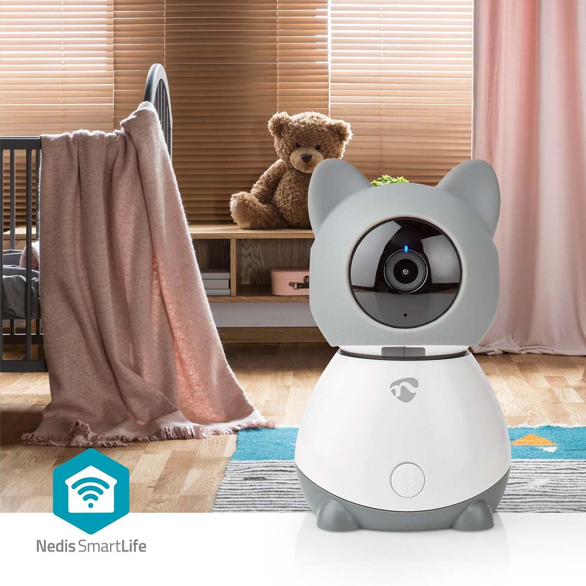 SmartLife Indoor Camera | Wi-Fi | Full HD 1080p | Pan tilt | microSD (not included) / Cloud storage (optional) | With motion sensor | Night Vision | Grey/White