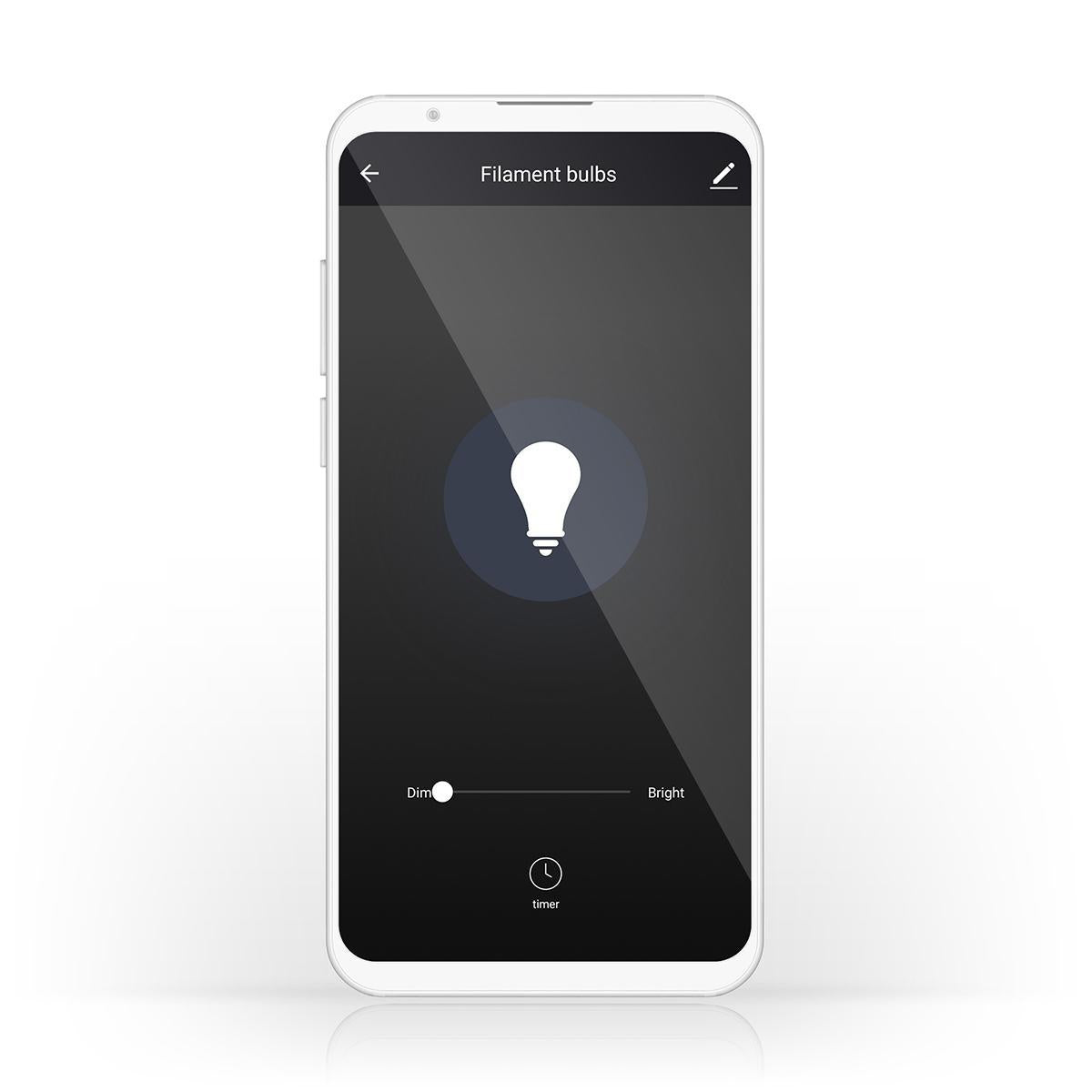 SmartLife LED Filament Bulb | Wi-Fi | E27 | 500 lm | 5 W | Warm White | 2200 K | Glass | Android™ / IOS | G125 | 1 pcs