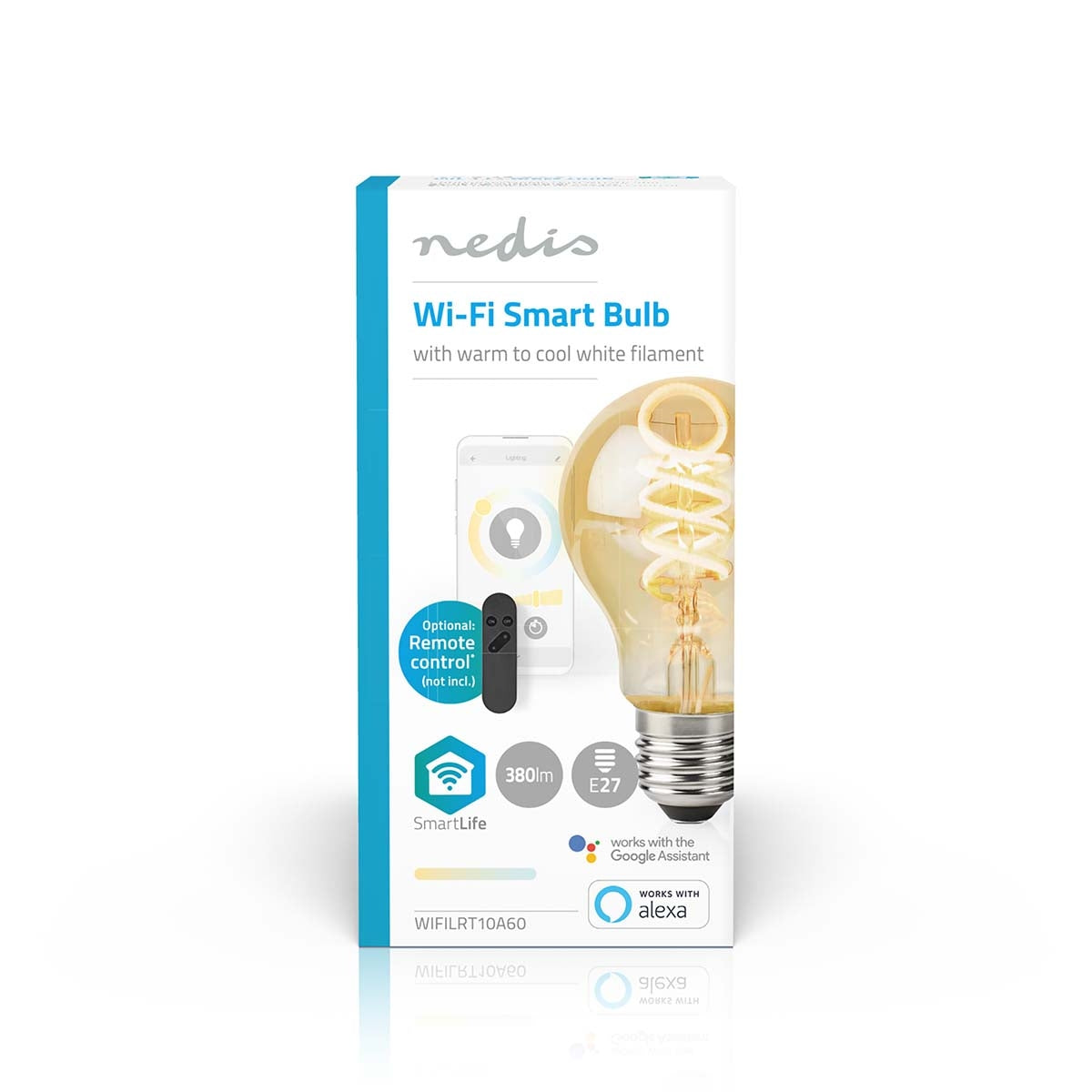 SmartLife LED vintage lamp | Wi-Fi | E27 | 360 lm | 4.9 W| Warm to cool white | 1800 - 6500 K | Glass | Android™ / IOS | Light bulb | 1 pc.
