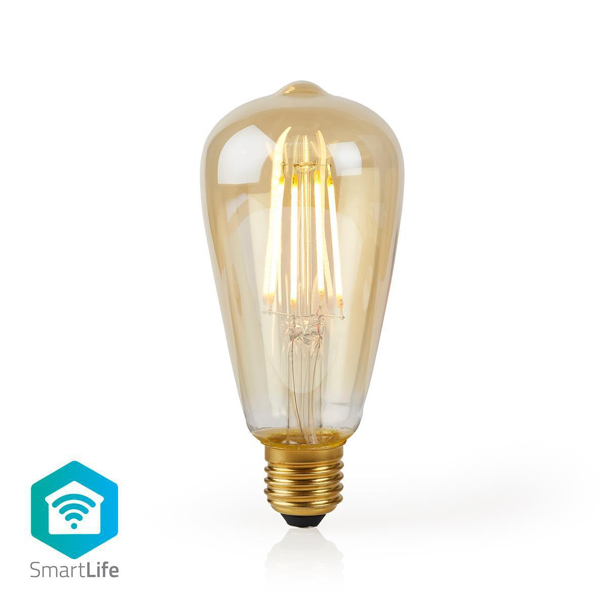 SmartLife LED vintage lamp | Wi-Fi | E27 | 500 lm | 5 W| Warm White | 2200 K| Glass | Android™ / IOS | ST64 | 1 pc.