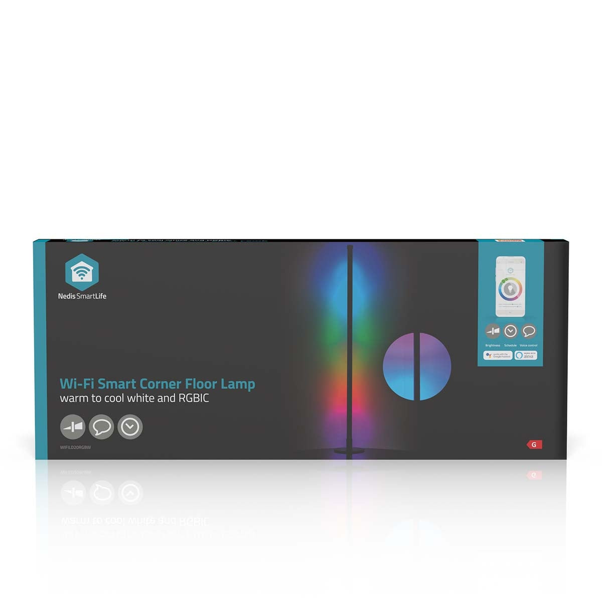 SmartLife Mood Light | Wi-Fi | Tube | 180 lm | RGBIC / Warm to Cool White | 2700 - 6500 K | 10 W | Metal / Silicone | 1 pcs