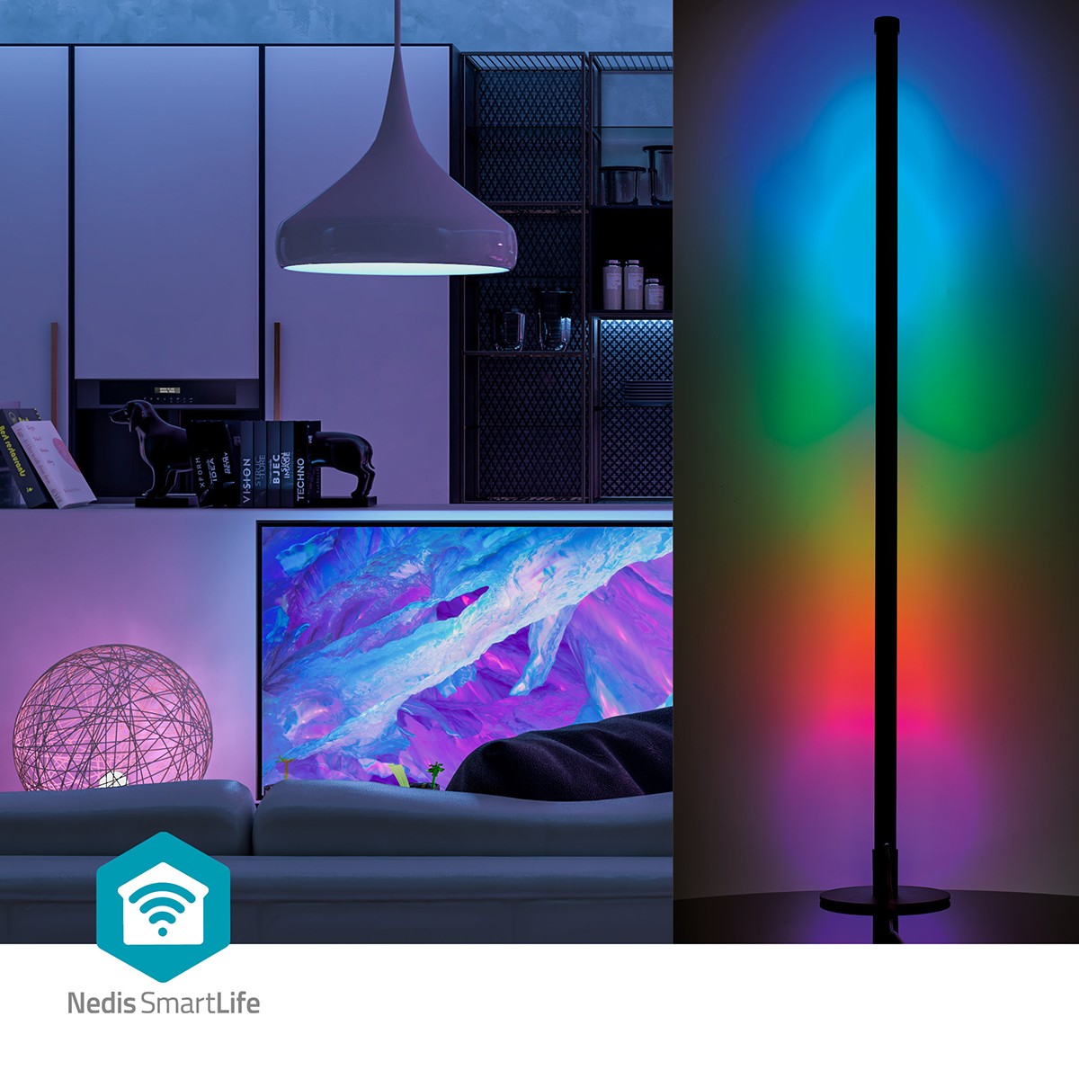 SmartLife Mood Light | Wi-Fi | Tube | 180 lm | RGBIC / Warm to Cool White | 2700 - 6500 K | 10 W | Metal / Silicone | 1 pcs