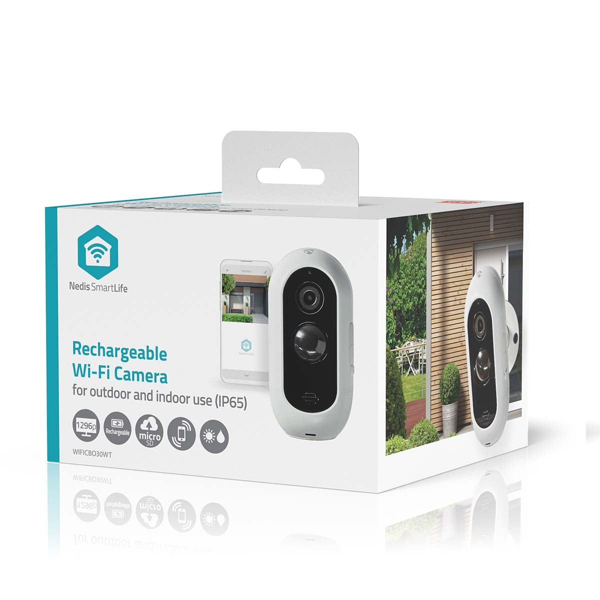 SmartLife Outdoor Camera | Wi-Fi | Full HD 1080p | IP65 | Max. battery life: 6 Months | Cloud Storage (optional) / microSD (not included) | 5 V DC | With motion sensor | Night vision | White