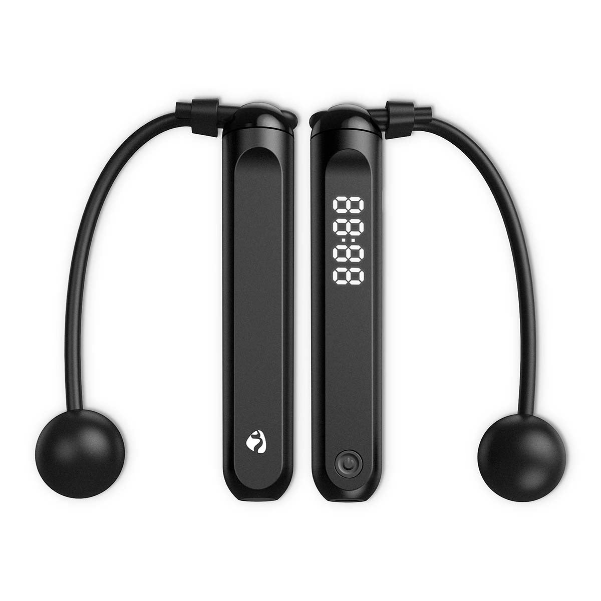 SmartLife Outdoor Sports | Skipping rope | Bluetooth | Dual Hall sensor | LED Display | PVC | 3.00 m | Drawstring / Cordless Balls | Black