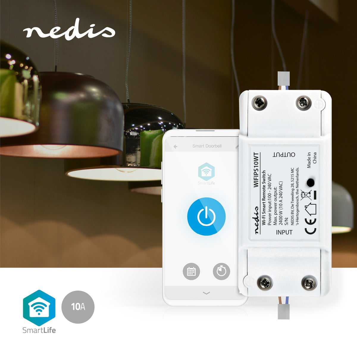 SmartLife Power Switch | Wi-Fi | 2400 W | Terminal block | App available for: Android™ / IOS