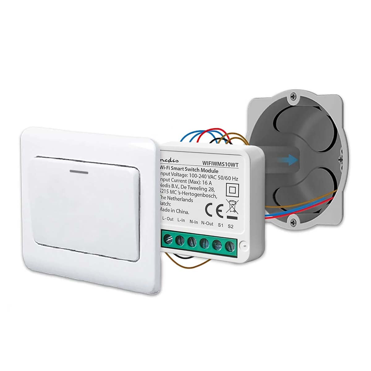 SmartLife Power Switch | Wi-Fi | 3680 W | Terminal Connection | App available for: Android™ / IOS